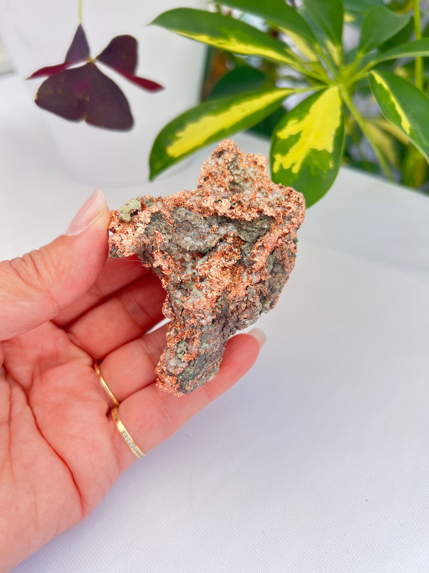 Natural copper in matrix from Michigan