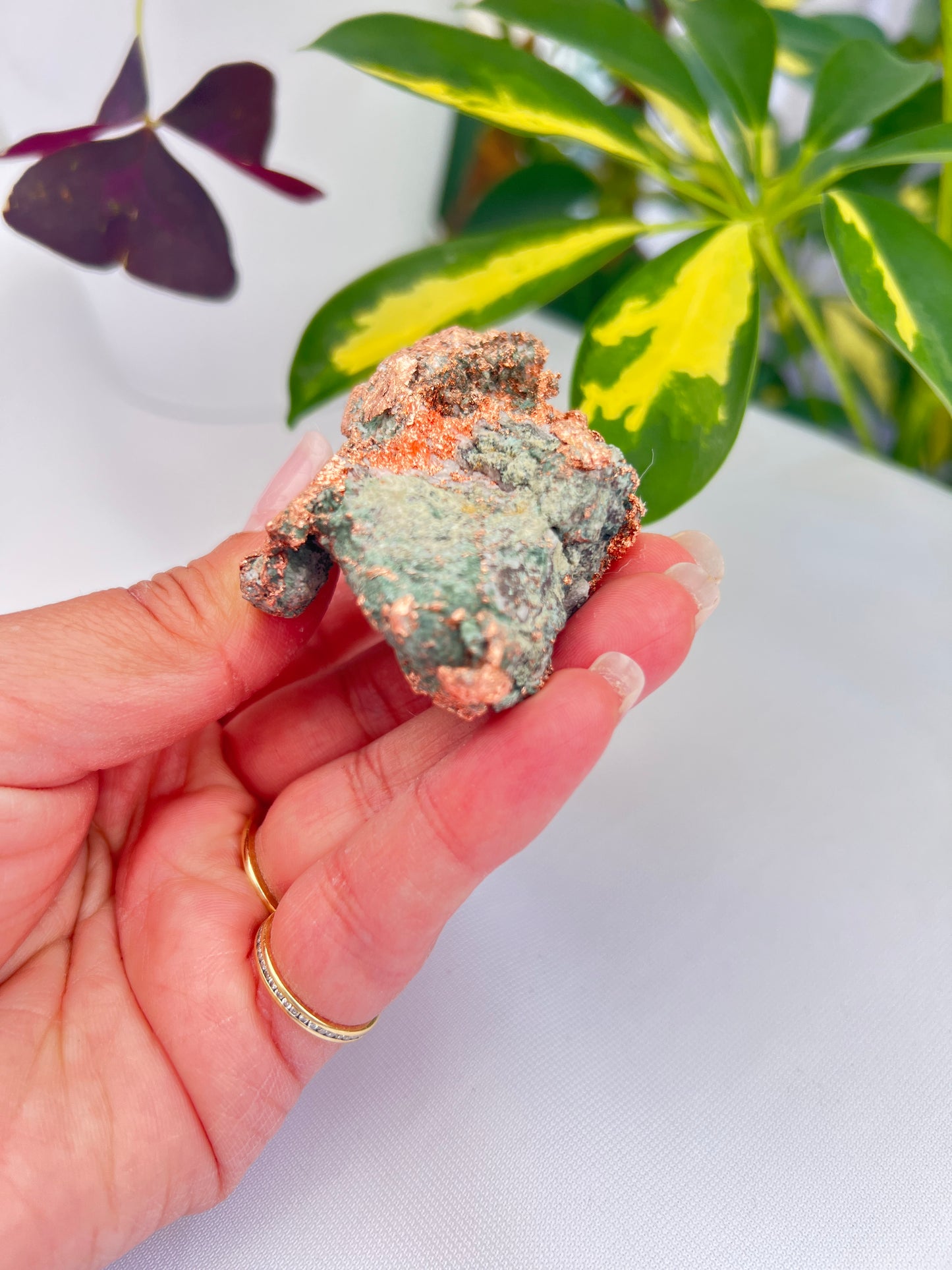 Natural copper in matrix from Michigan