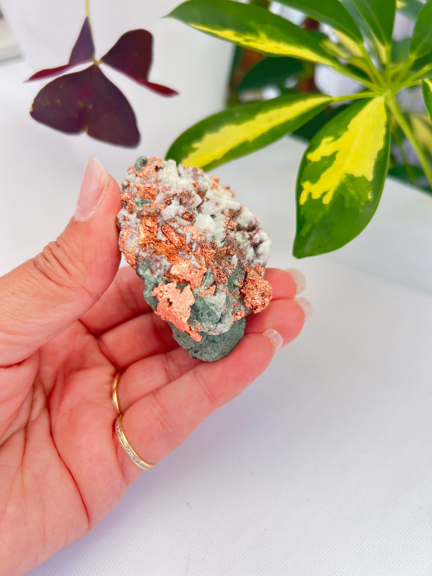 Natural copper in matrix from Michigan