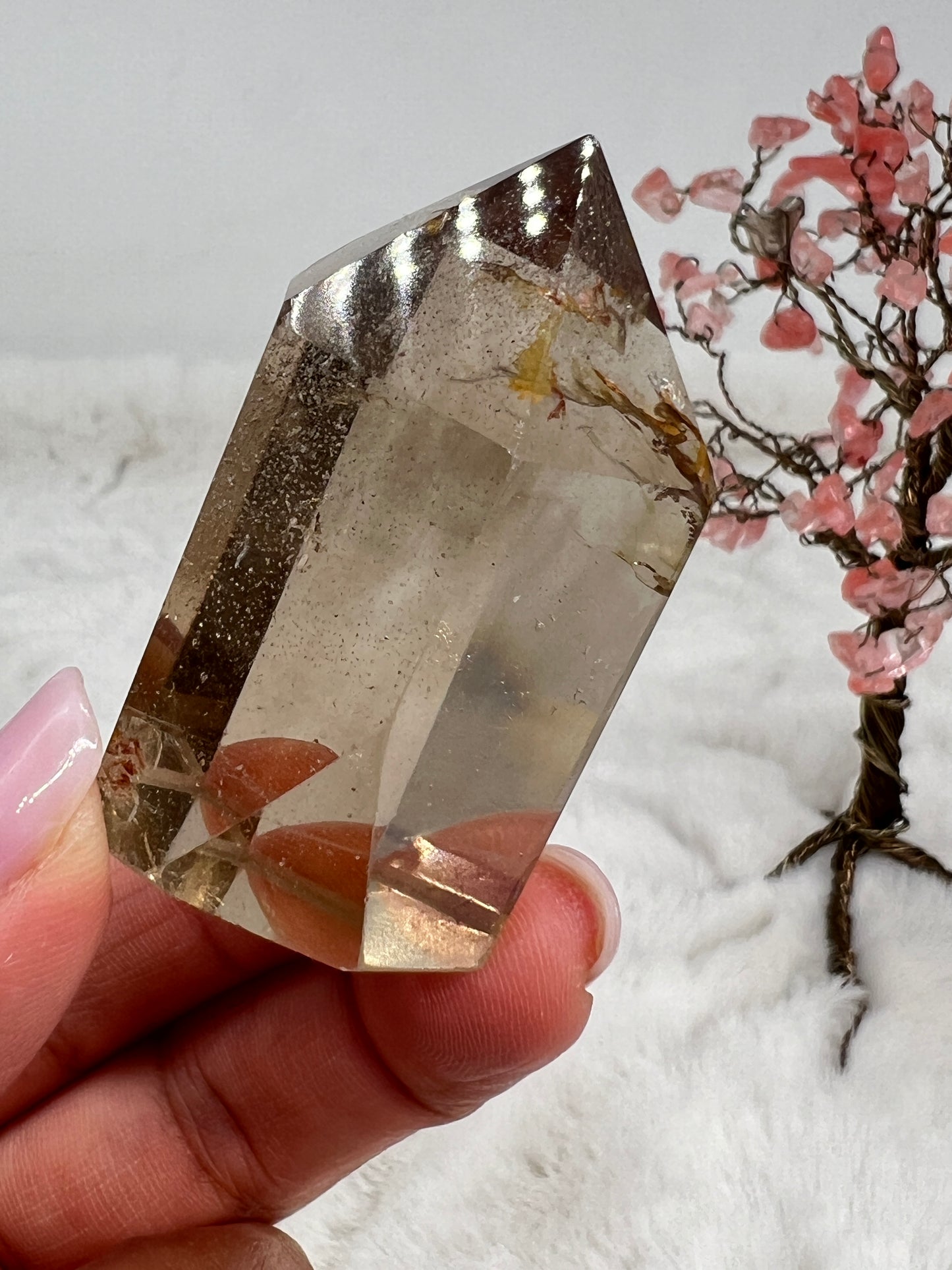 Smokey citrine point from Brazil