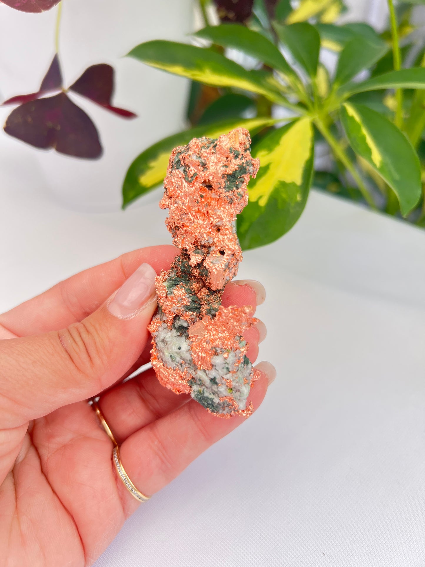 Natural copper in matrix from Michigan