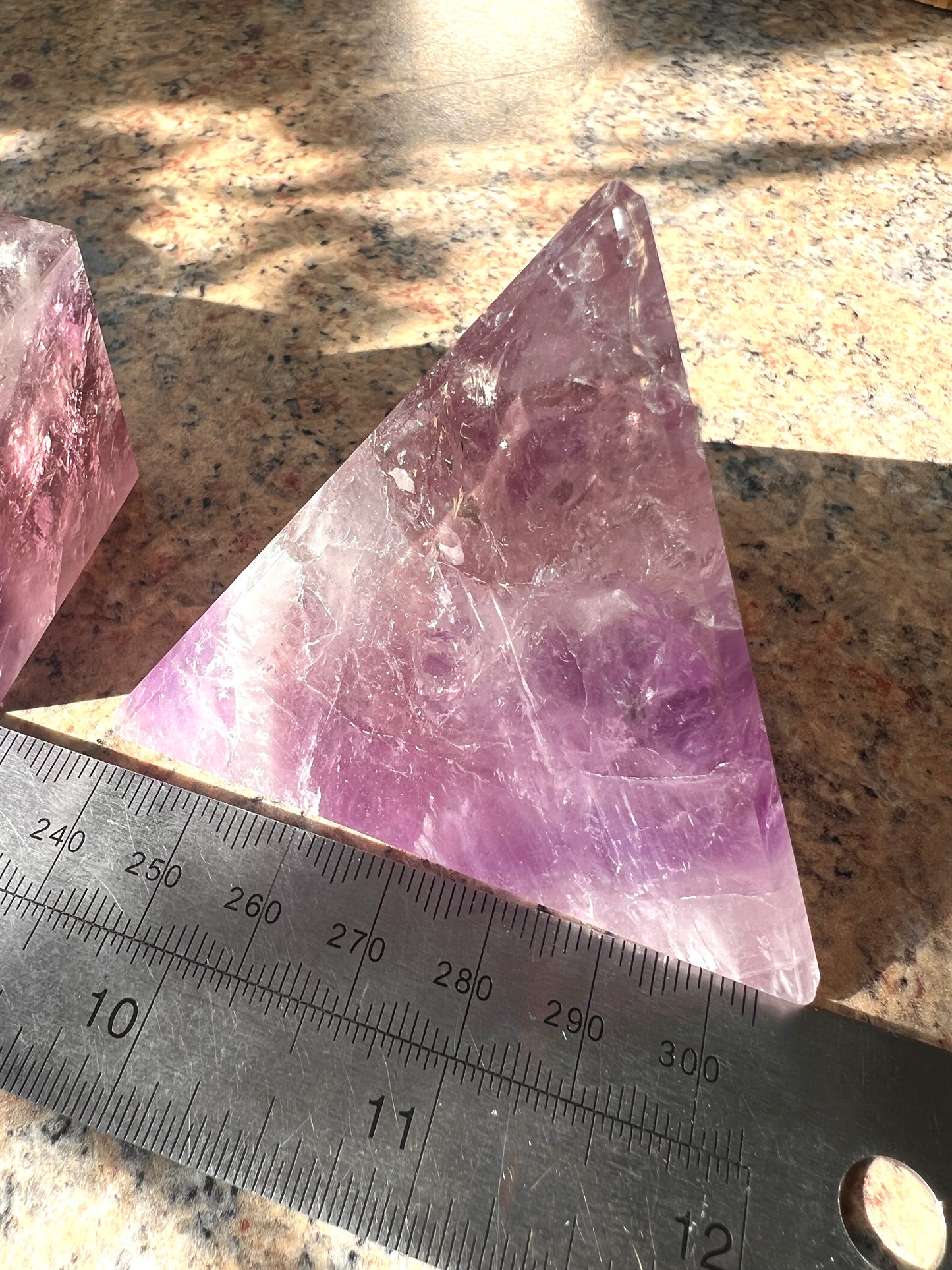 Amethyst Sacred Geometric Platonic Solid Set of 5