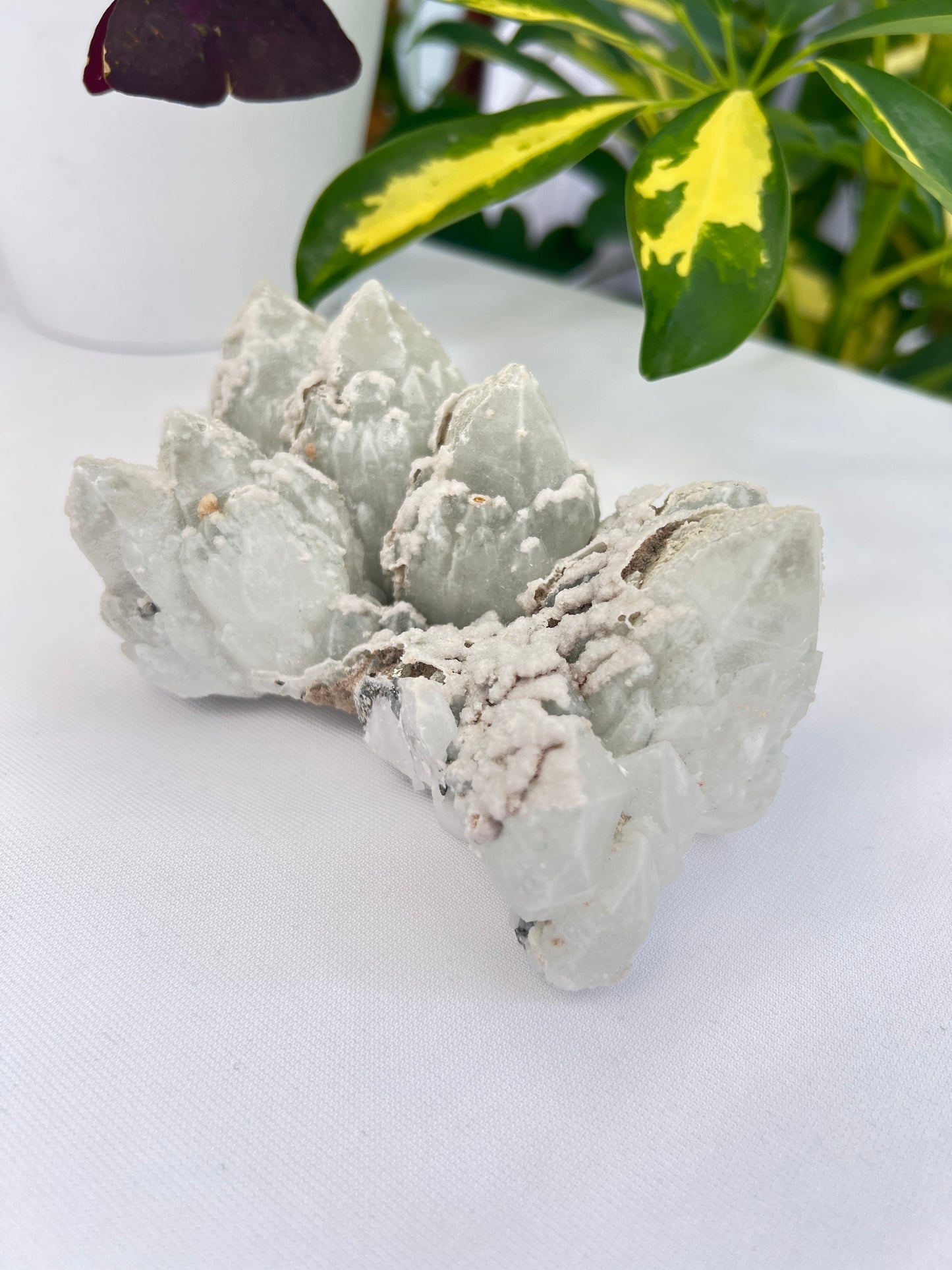 Chlorite Quartz, Pyrite and Calcite Cluster