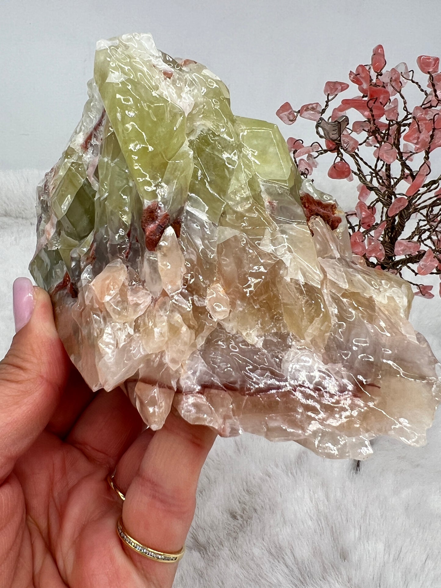 Green and Orange Calcite