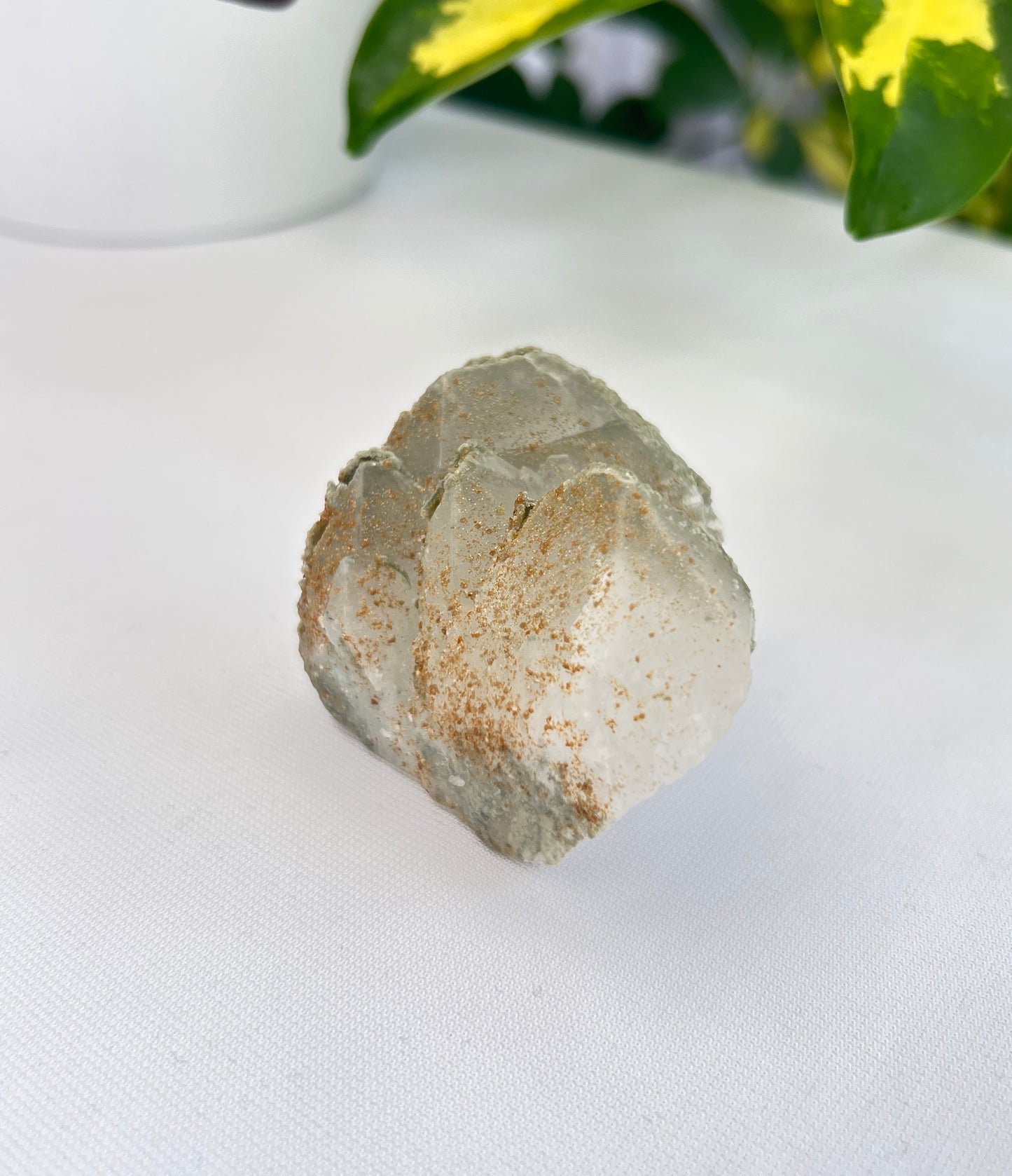 Chlorite Quartz, Pyrite and Calcite Cluster