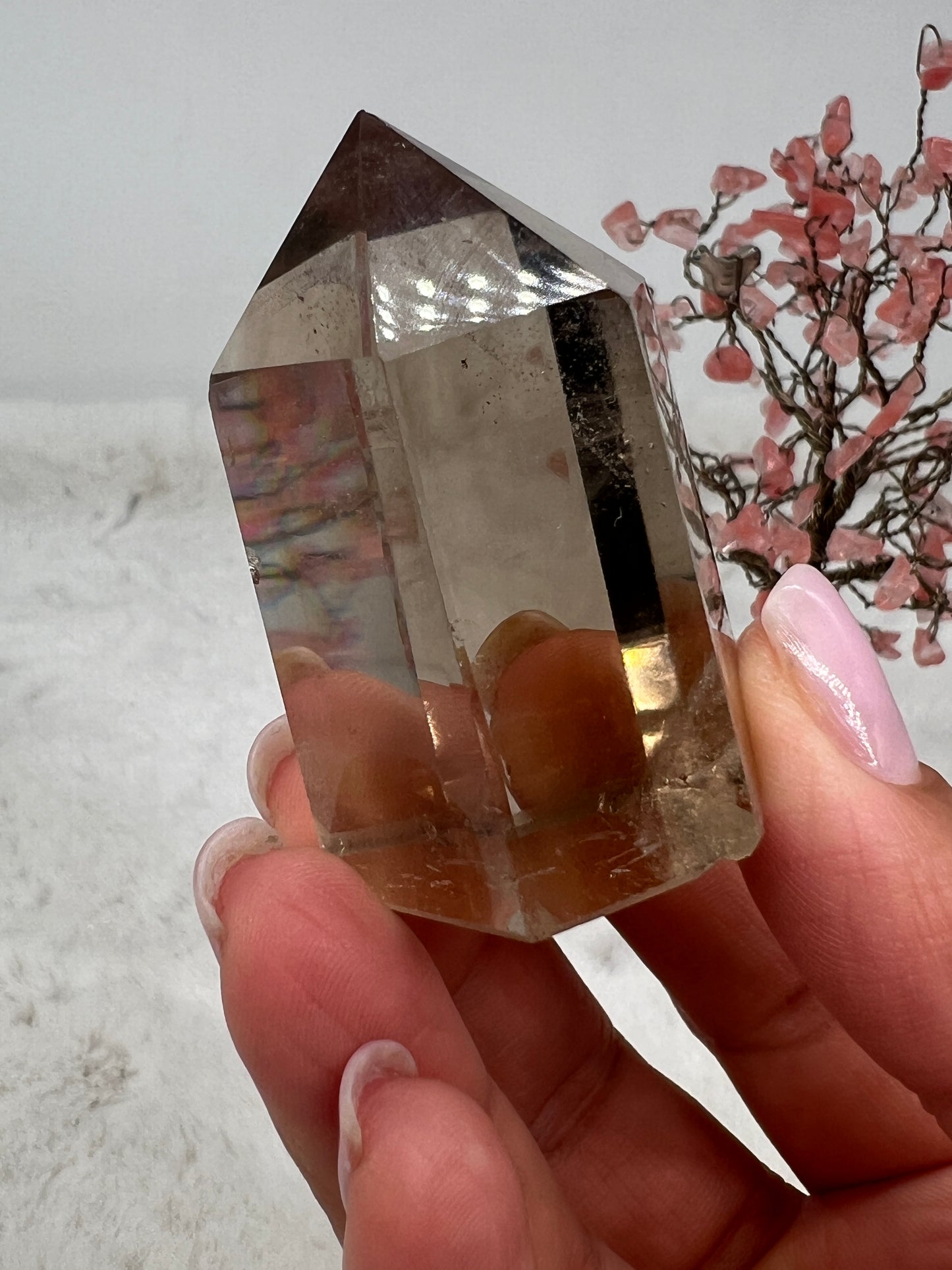 Natural Smokey Citrine Point