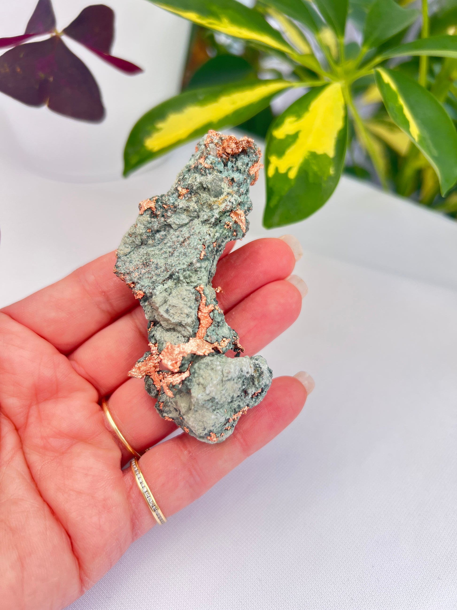 Natural copper in matrix from Michigan 