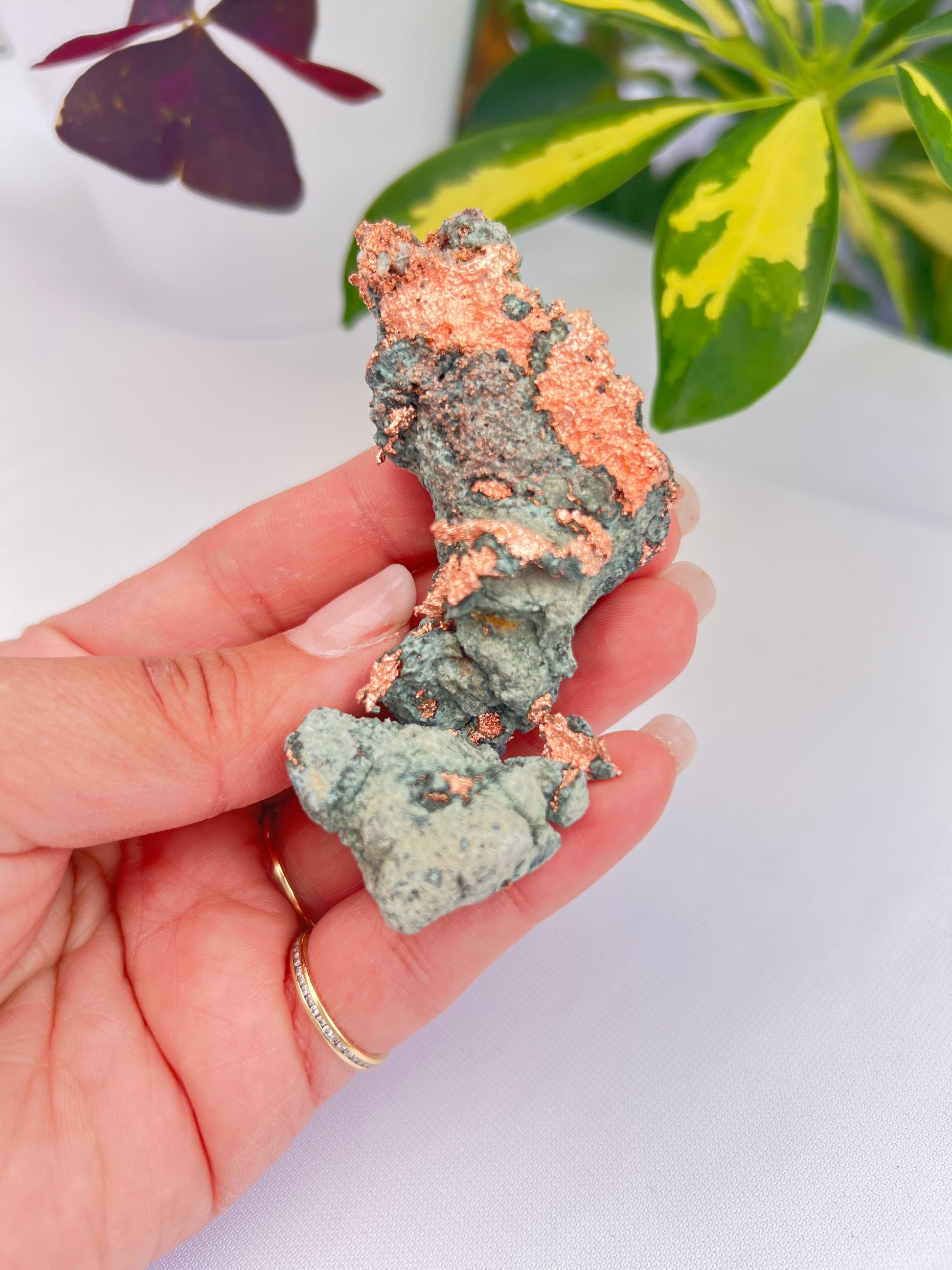 Natural copper in matrix from Michigan 