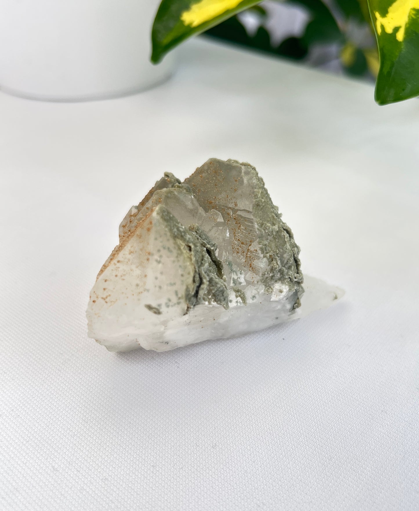 Chlorite Quartz, Pyrite and Calcite Cluster