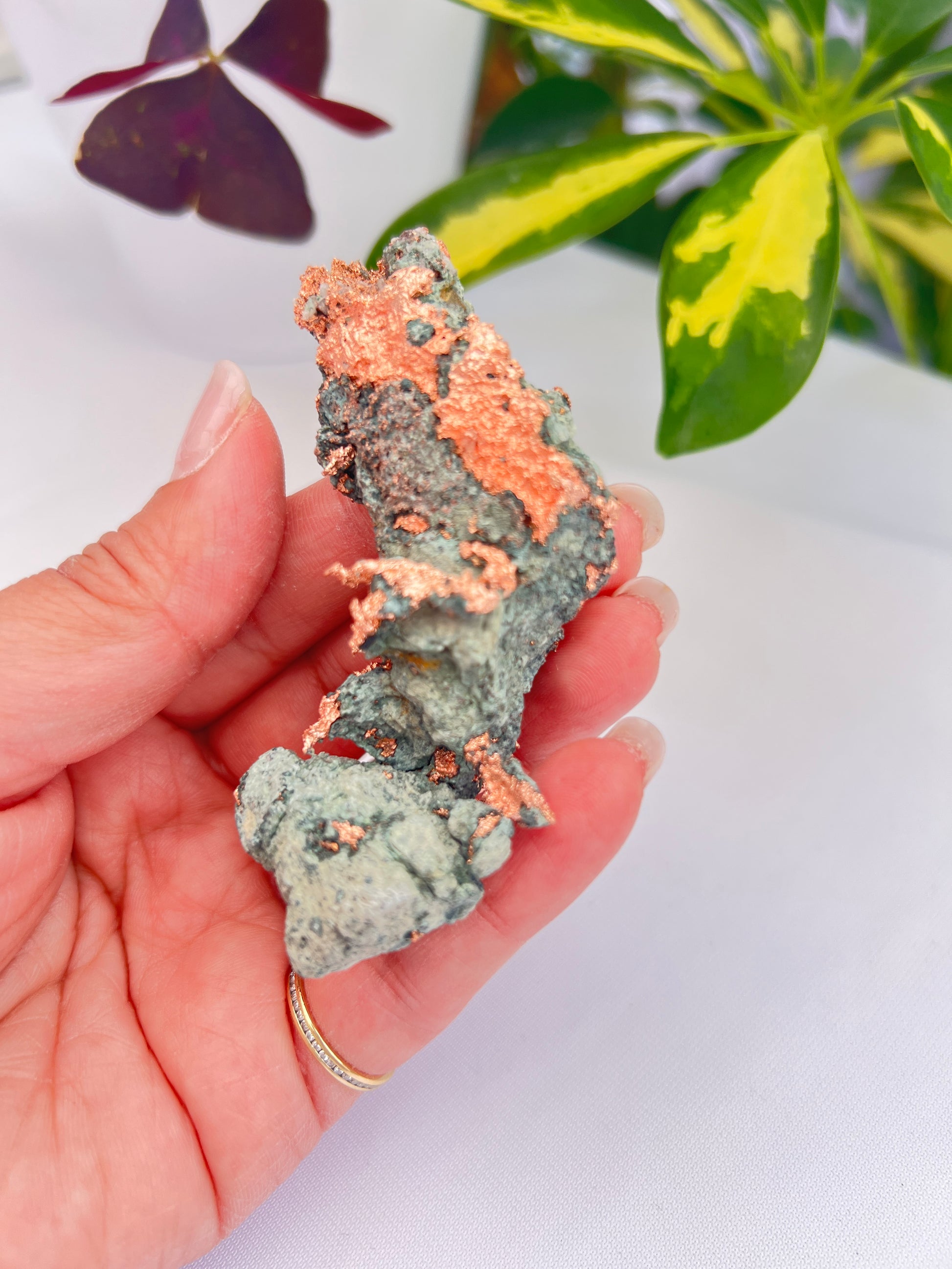 Natural copper in matrix from Michigan 