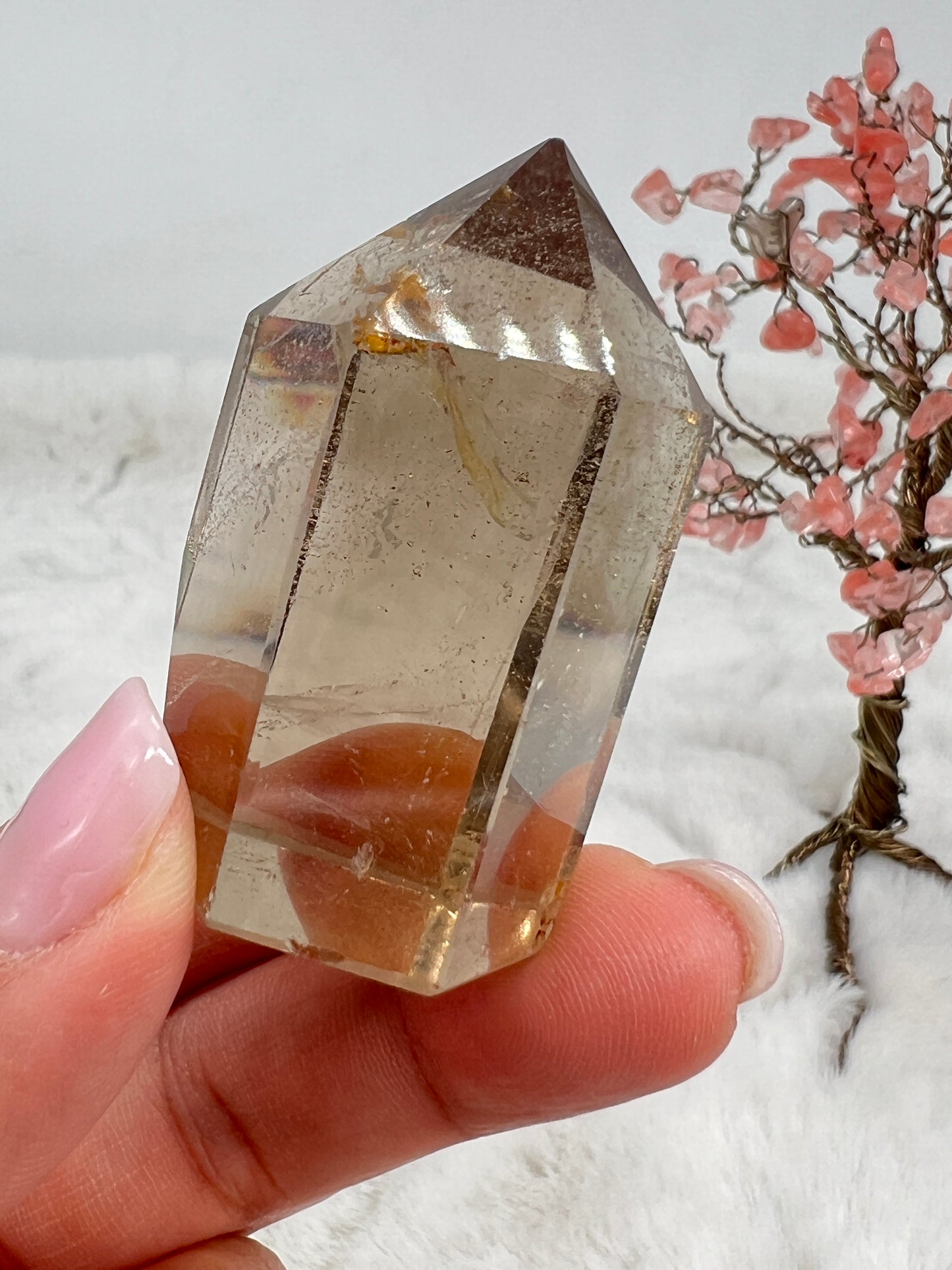 Natural Smokey Citrine Point