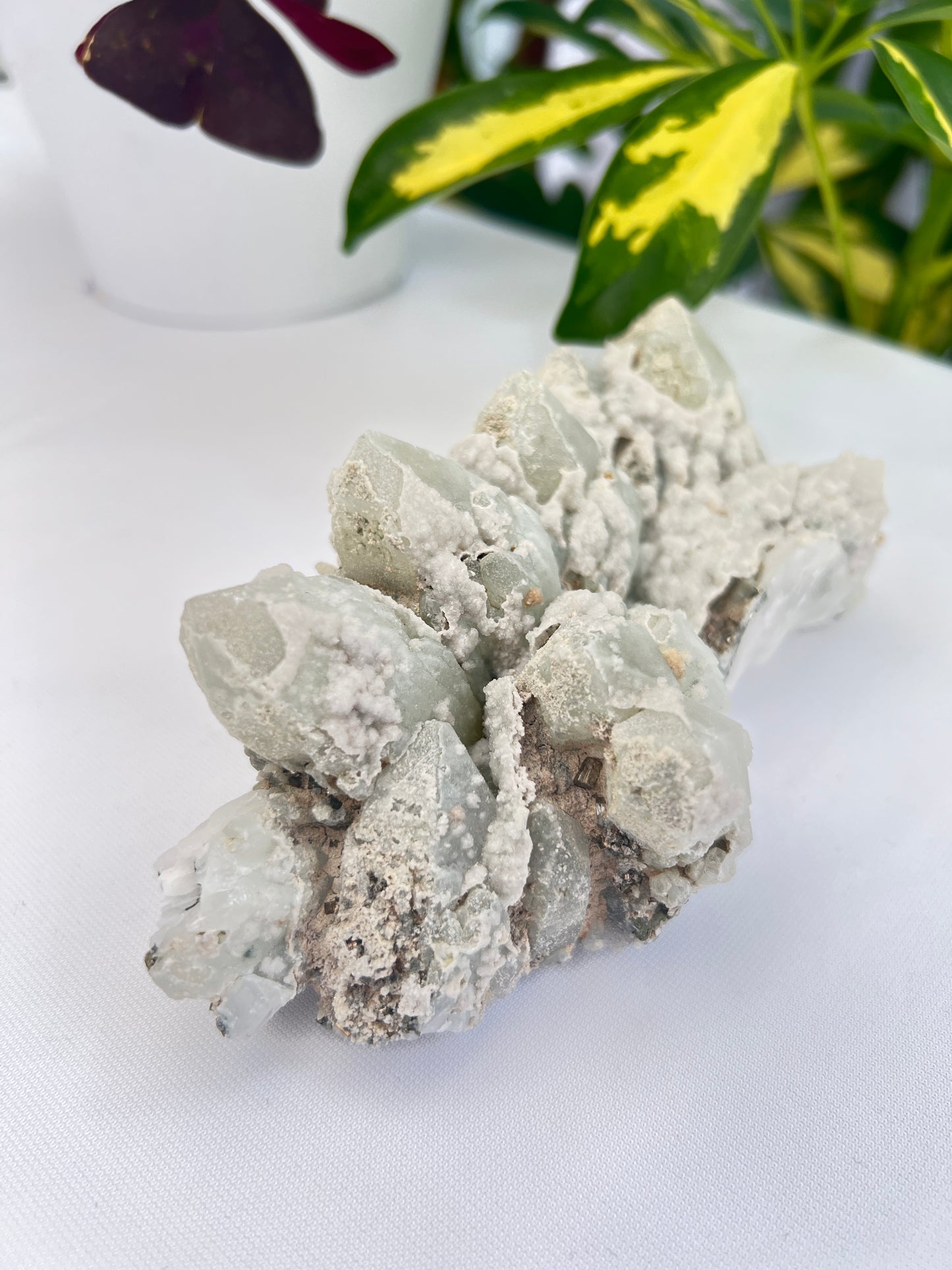 Chlorite Quartz, Pyrite and Calcite Cluster