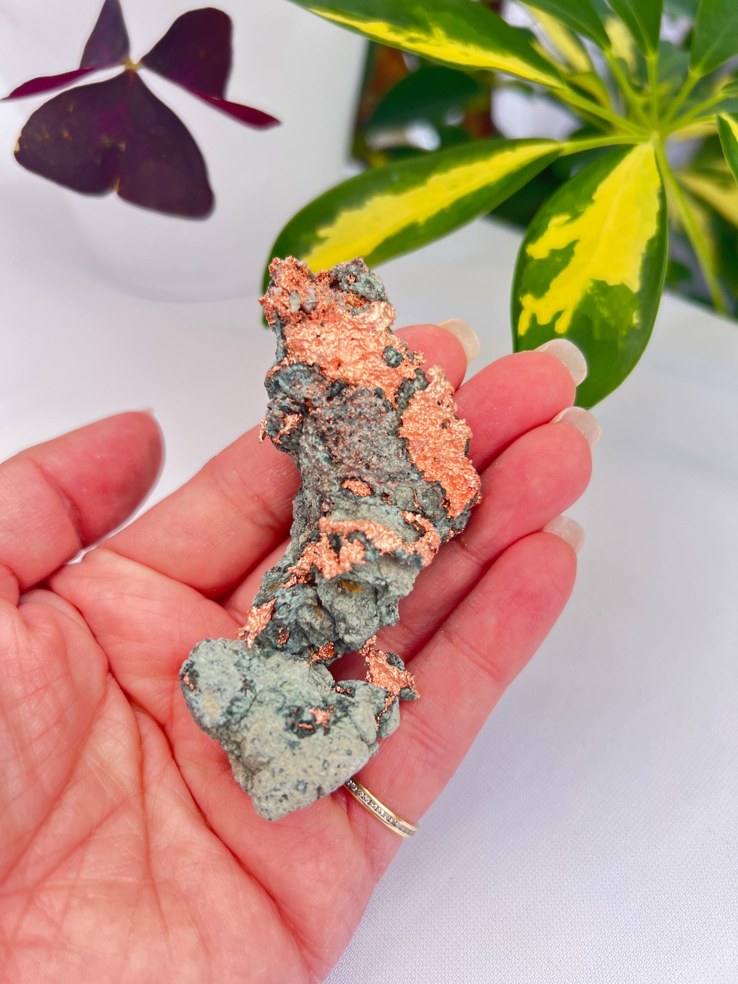 Natural copper in matrix from Michigan 