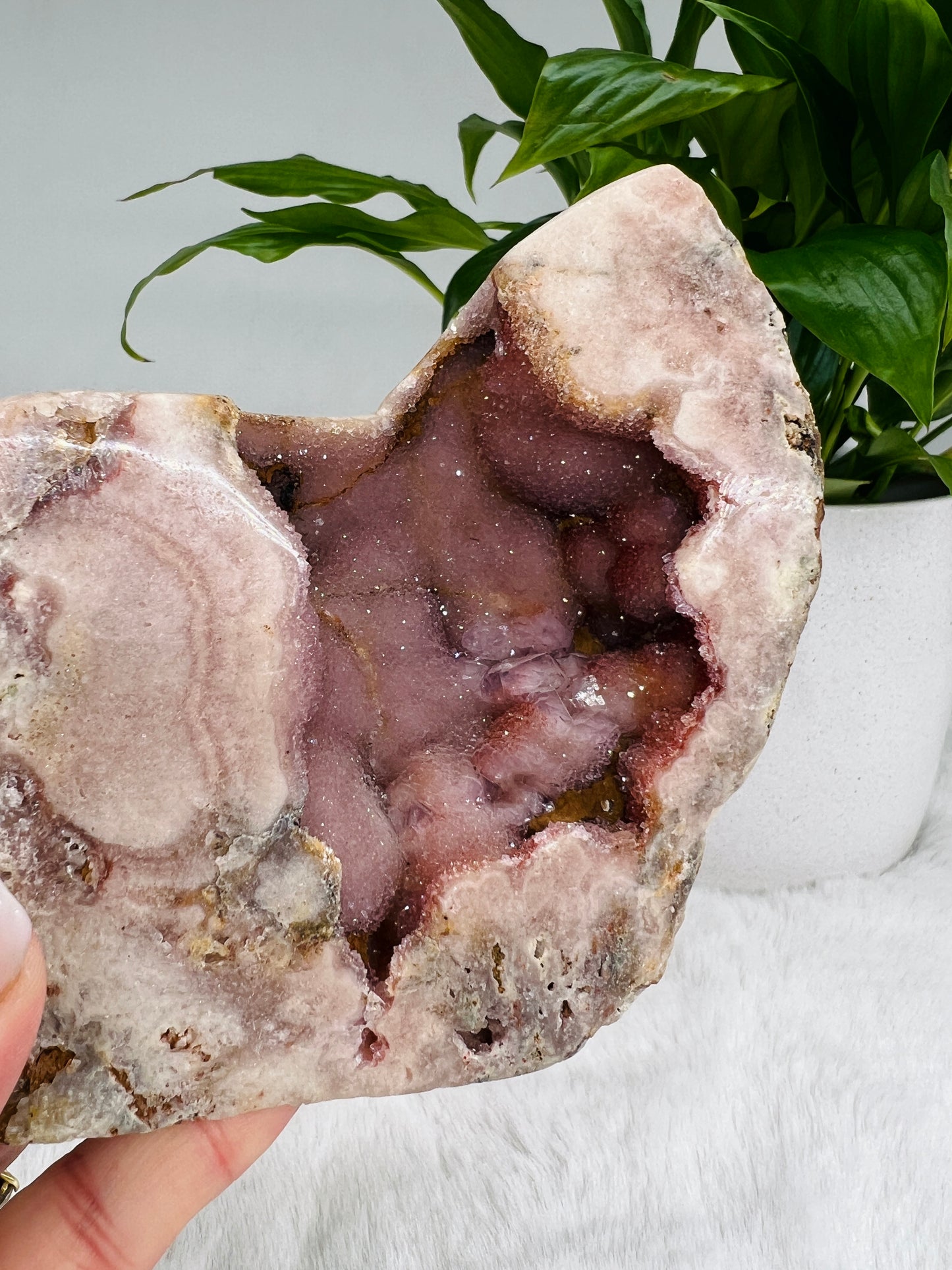 Pink Amethyst Freestanding Geode