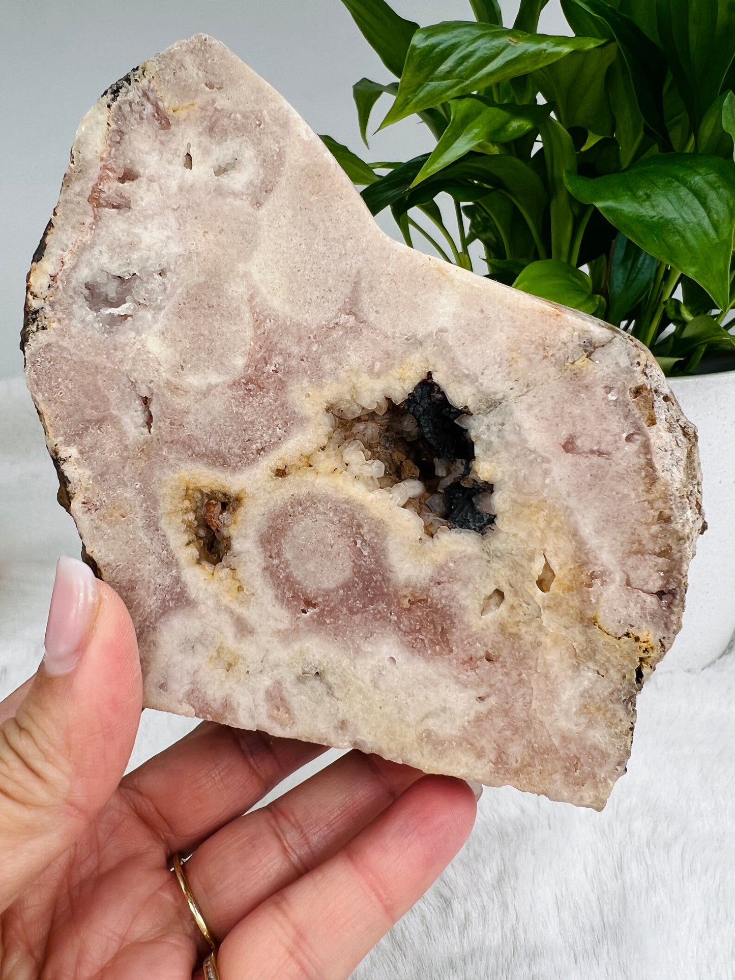 Pink Amethyst Freestanding Geode