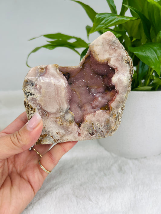 Pink Amethyst Freestanding Geode