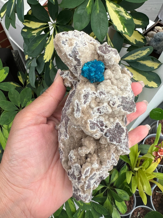 Cavansite on Heulandite