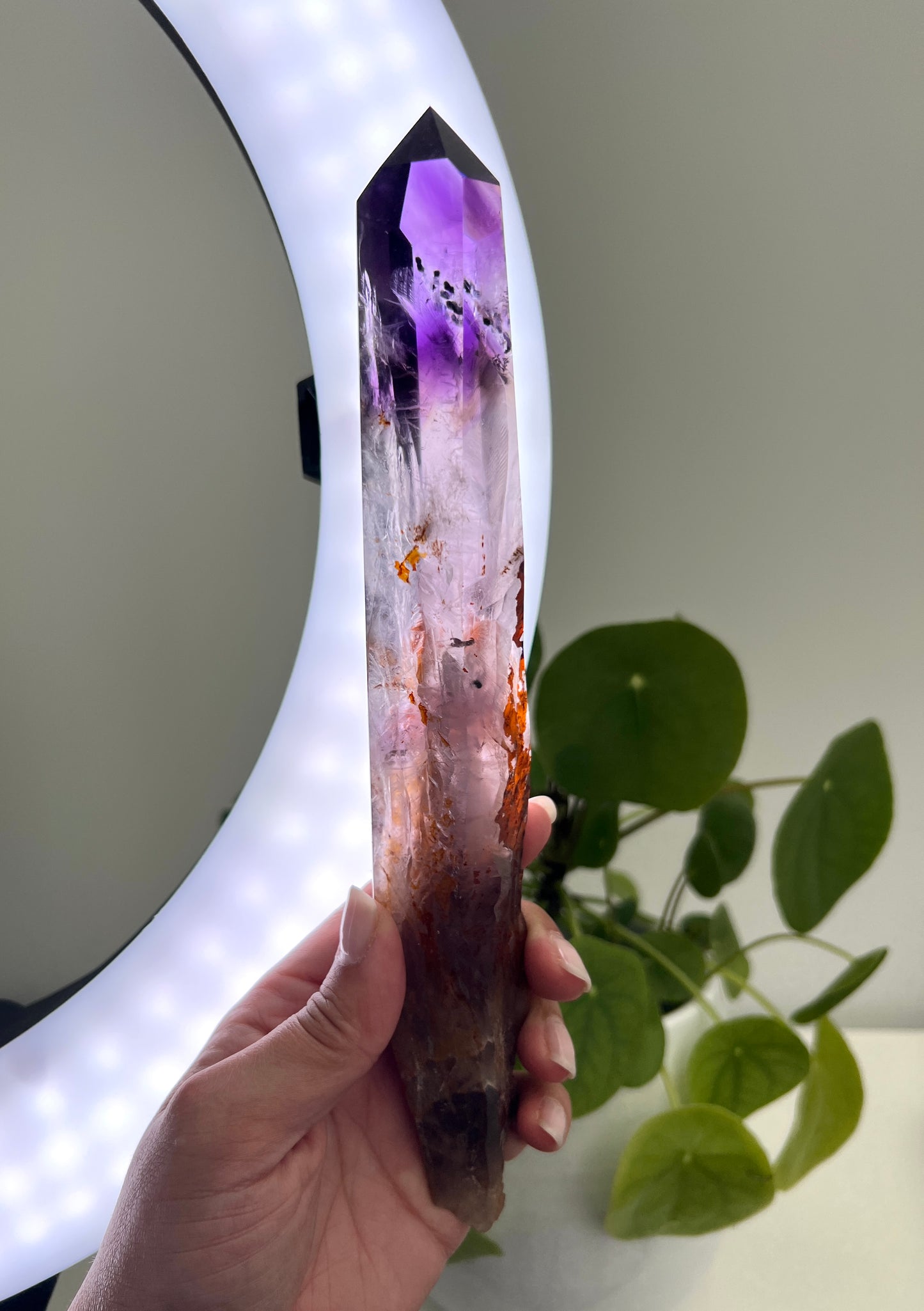 Amethyst Sceptre with Hollandite