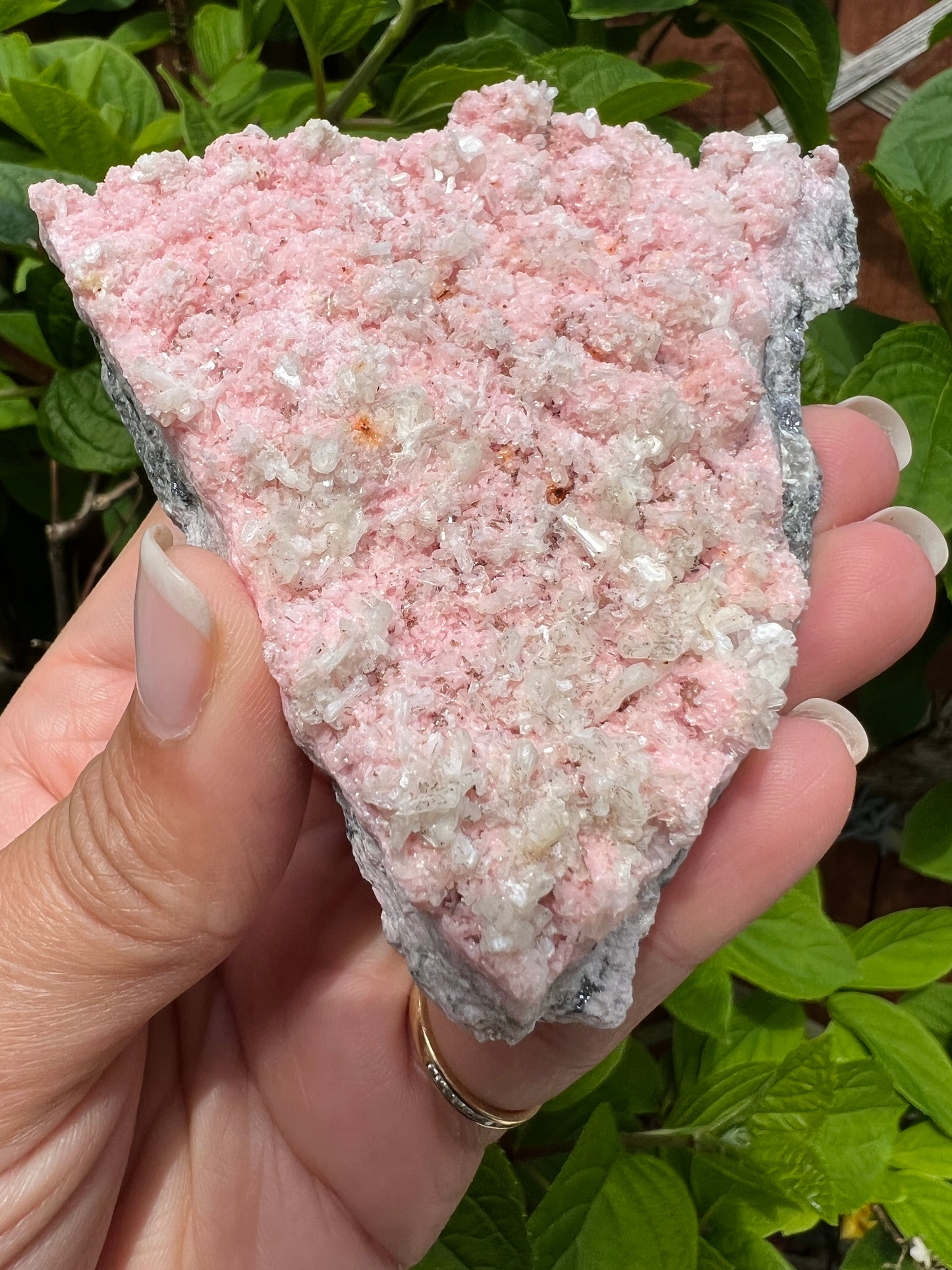 Rhodochrosite with Stilbite