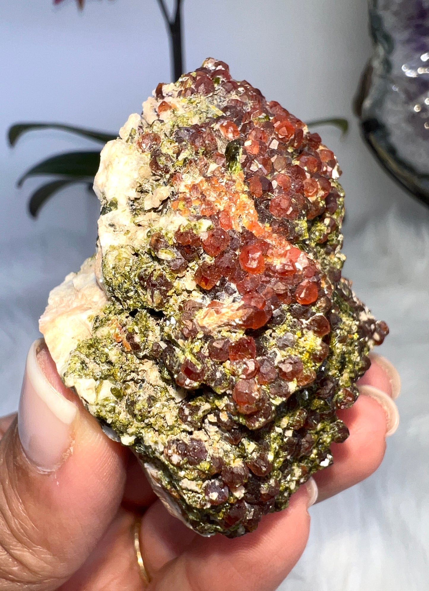 Spessartine Garnet and Epidote