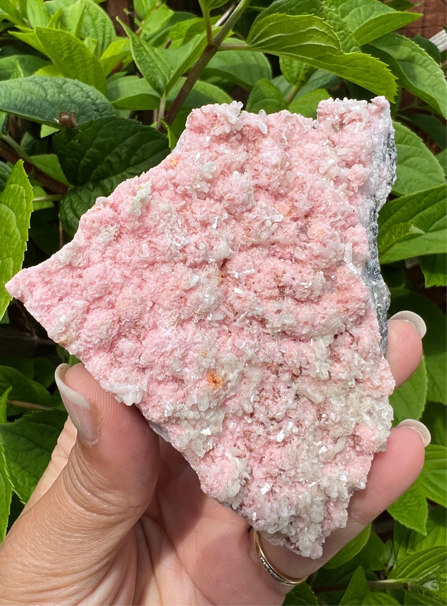 Rhodochrosite with Stilbite