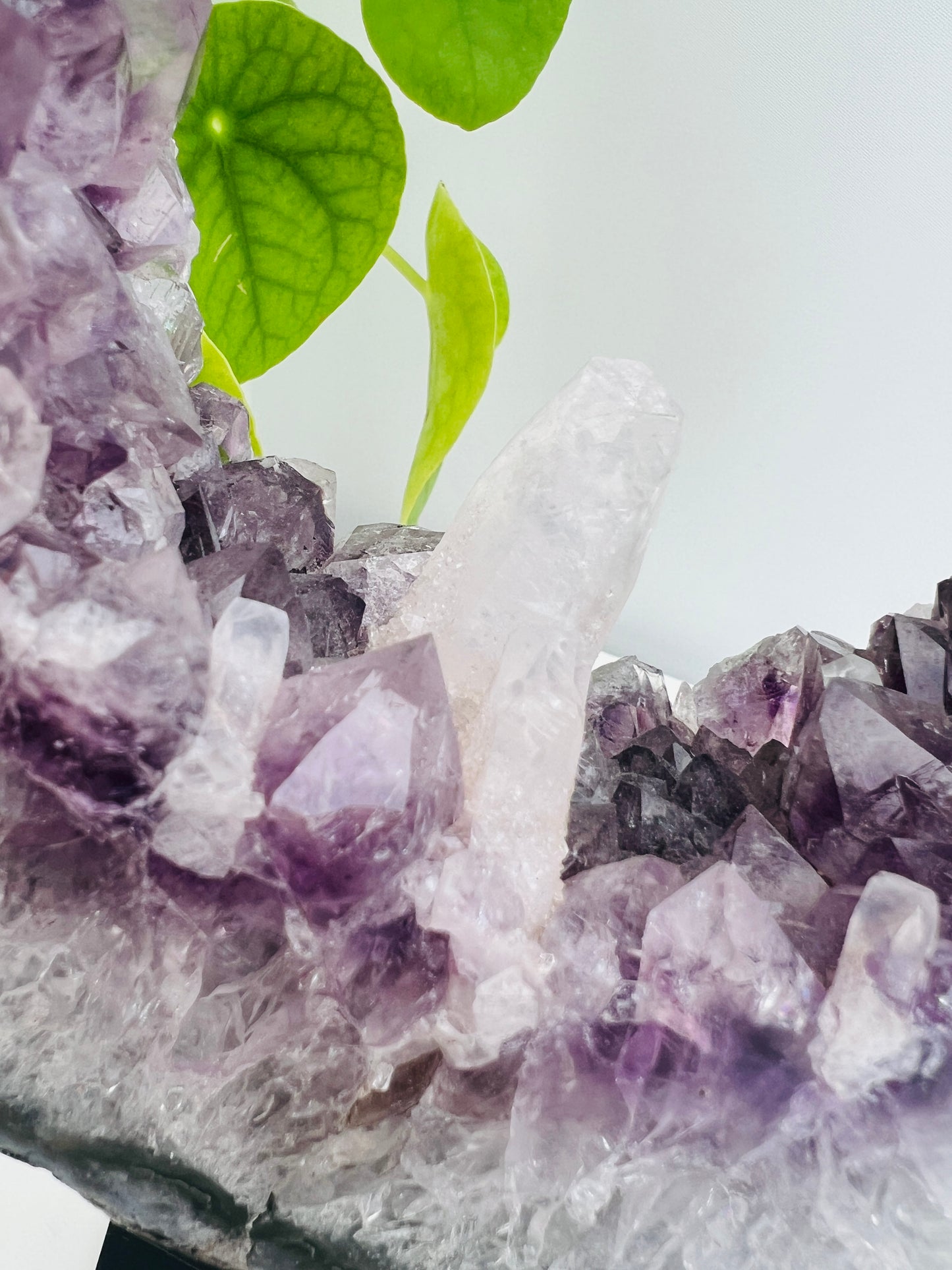 Amethyst Portal with Calcite on Stand