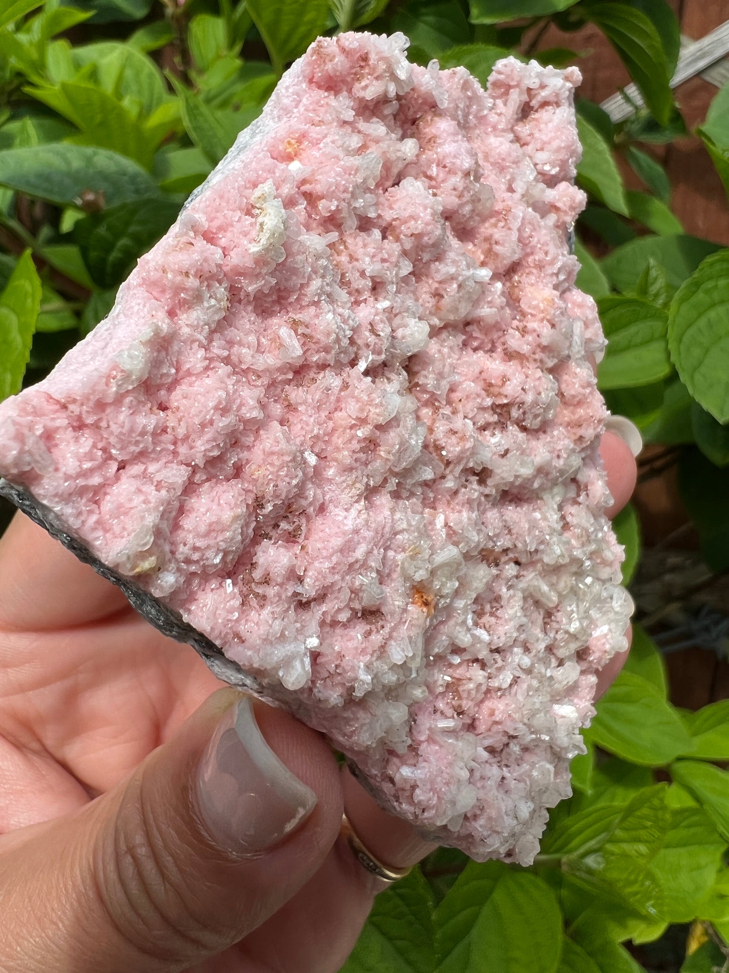 Rhodochrosite with Stilbite