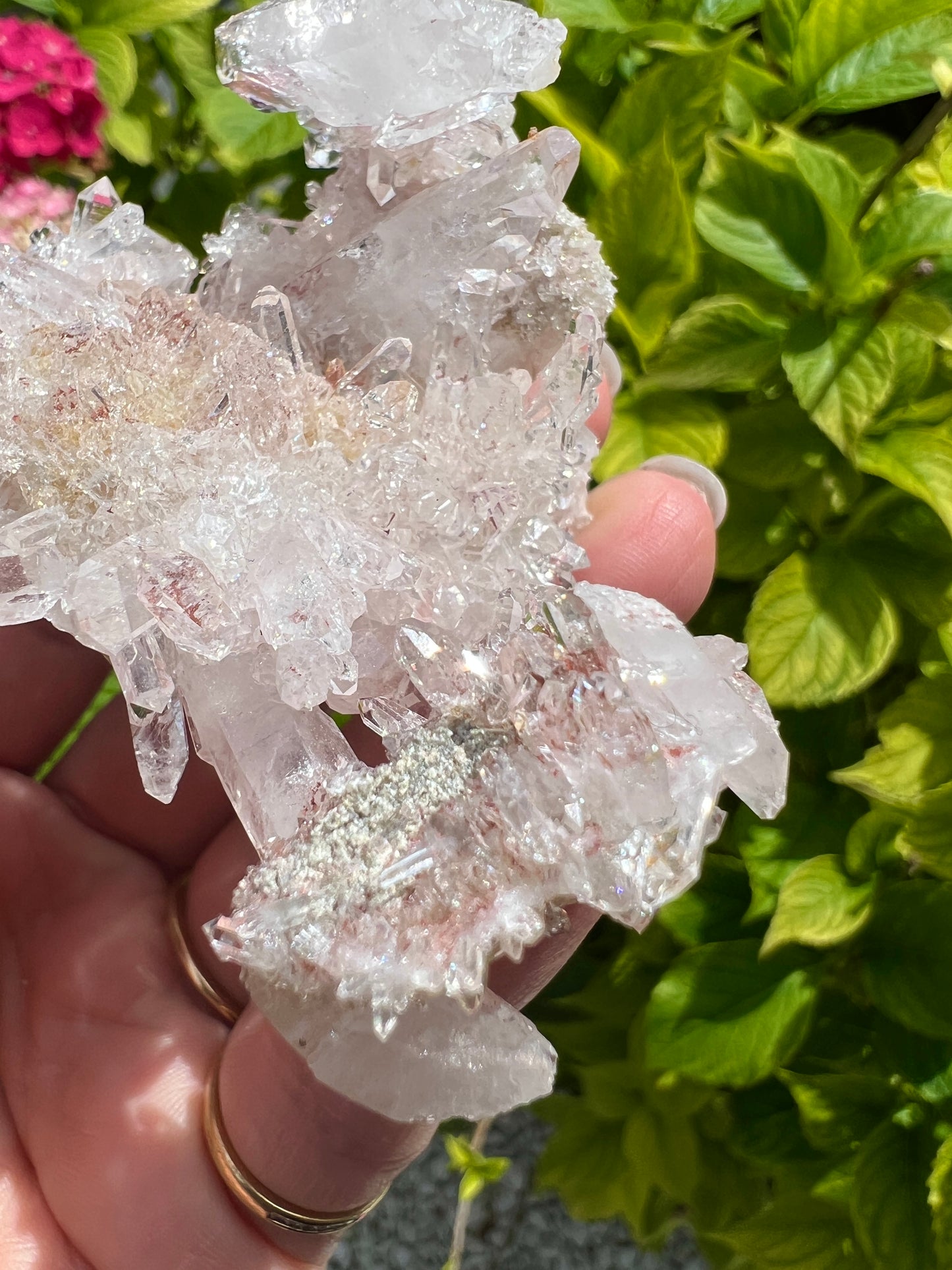 Pink Columbian Lemurian Cluster