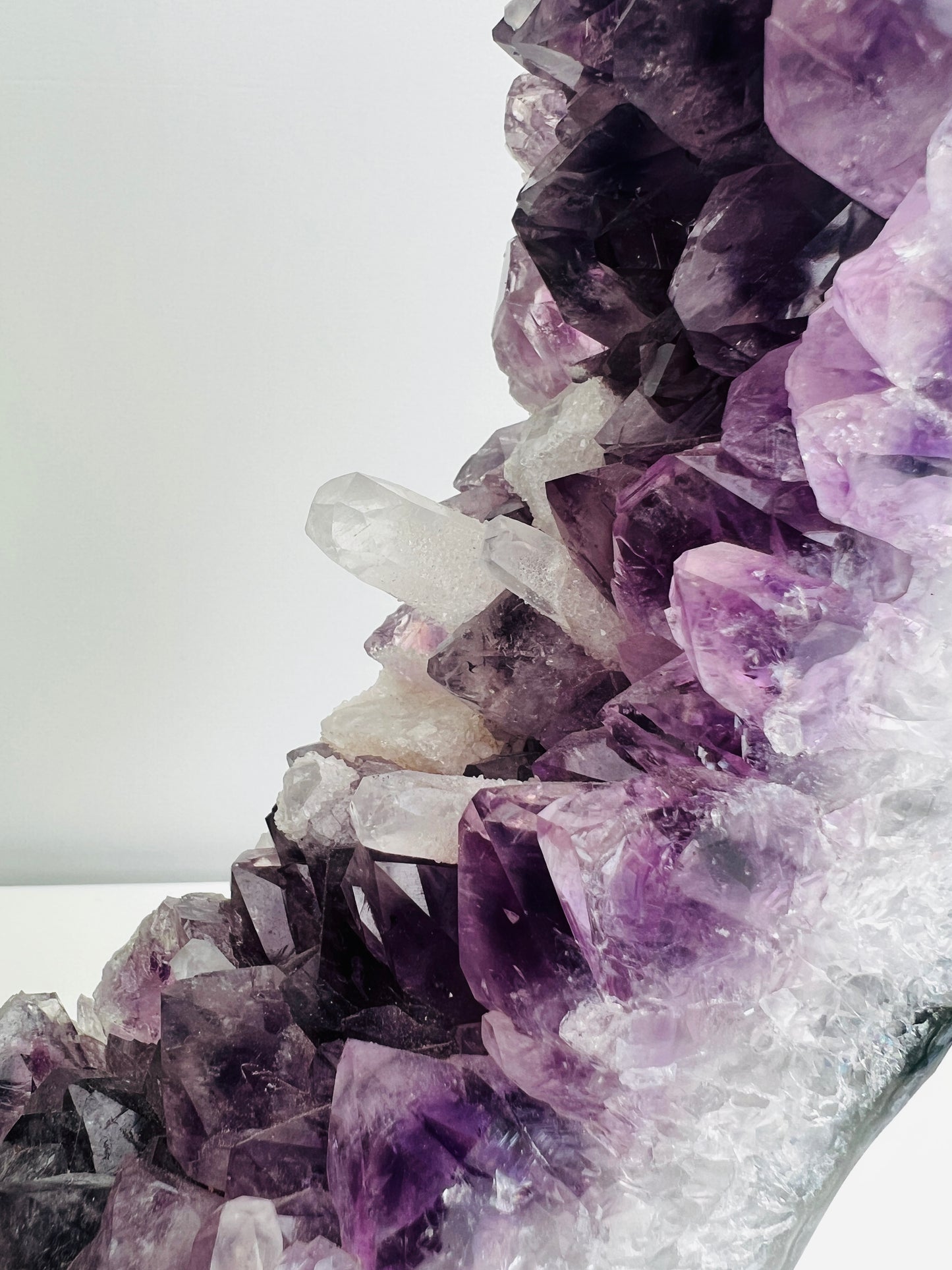 Amethyst Portal with Calcite on Stand