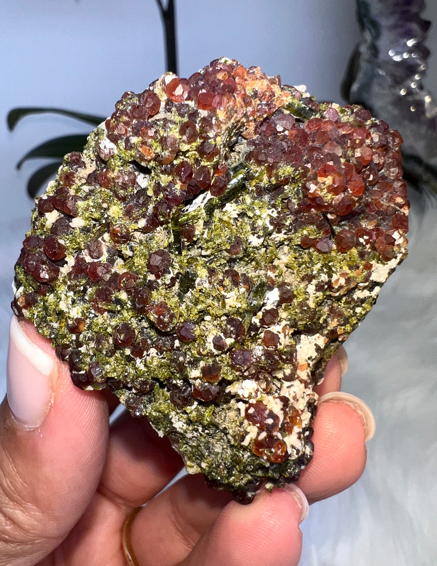 Spessartine Garnet and Epidote