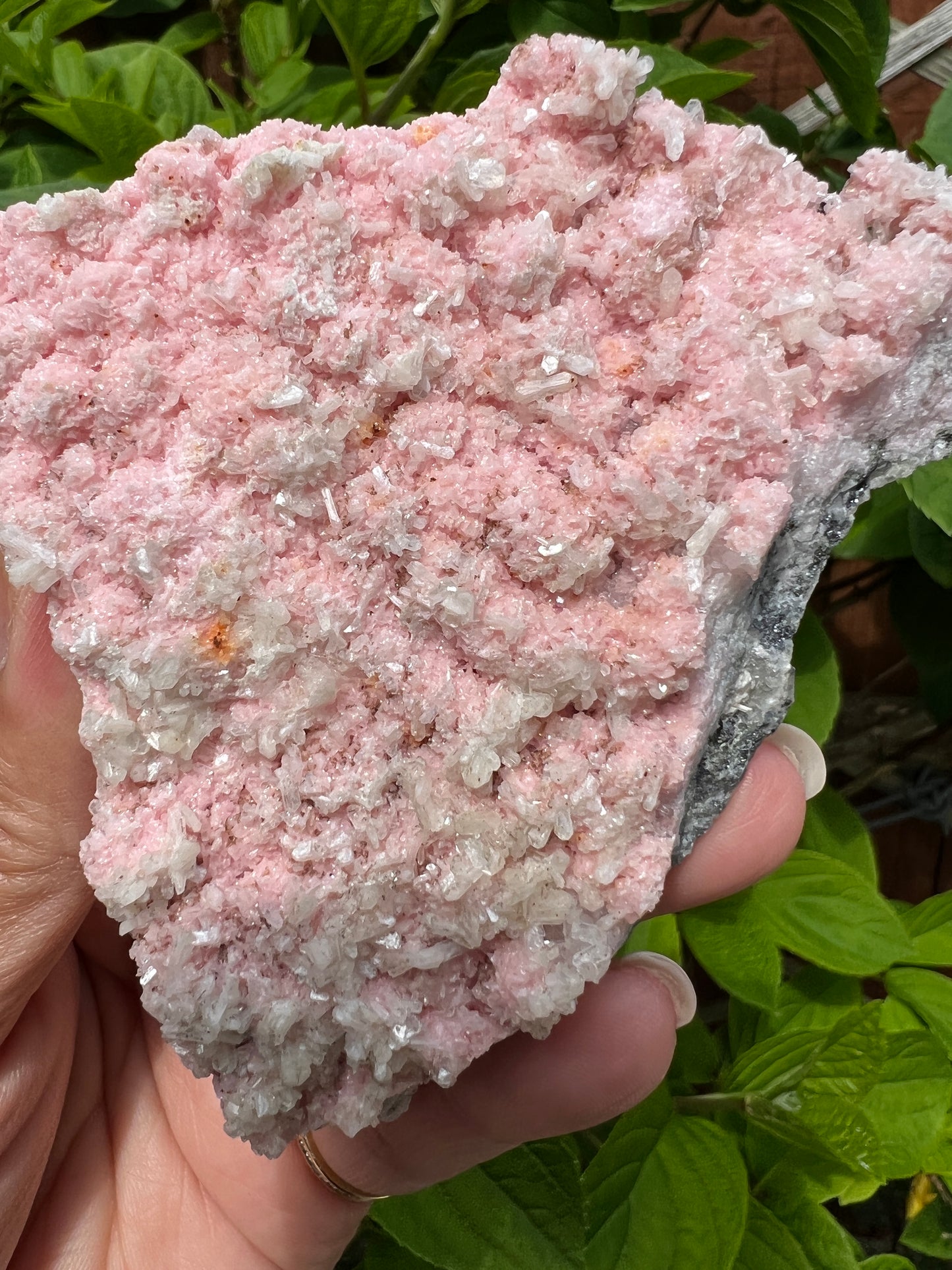 Rhodochrosite with Stilbite