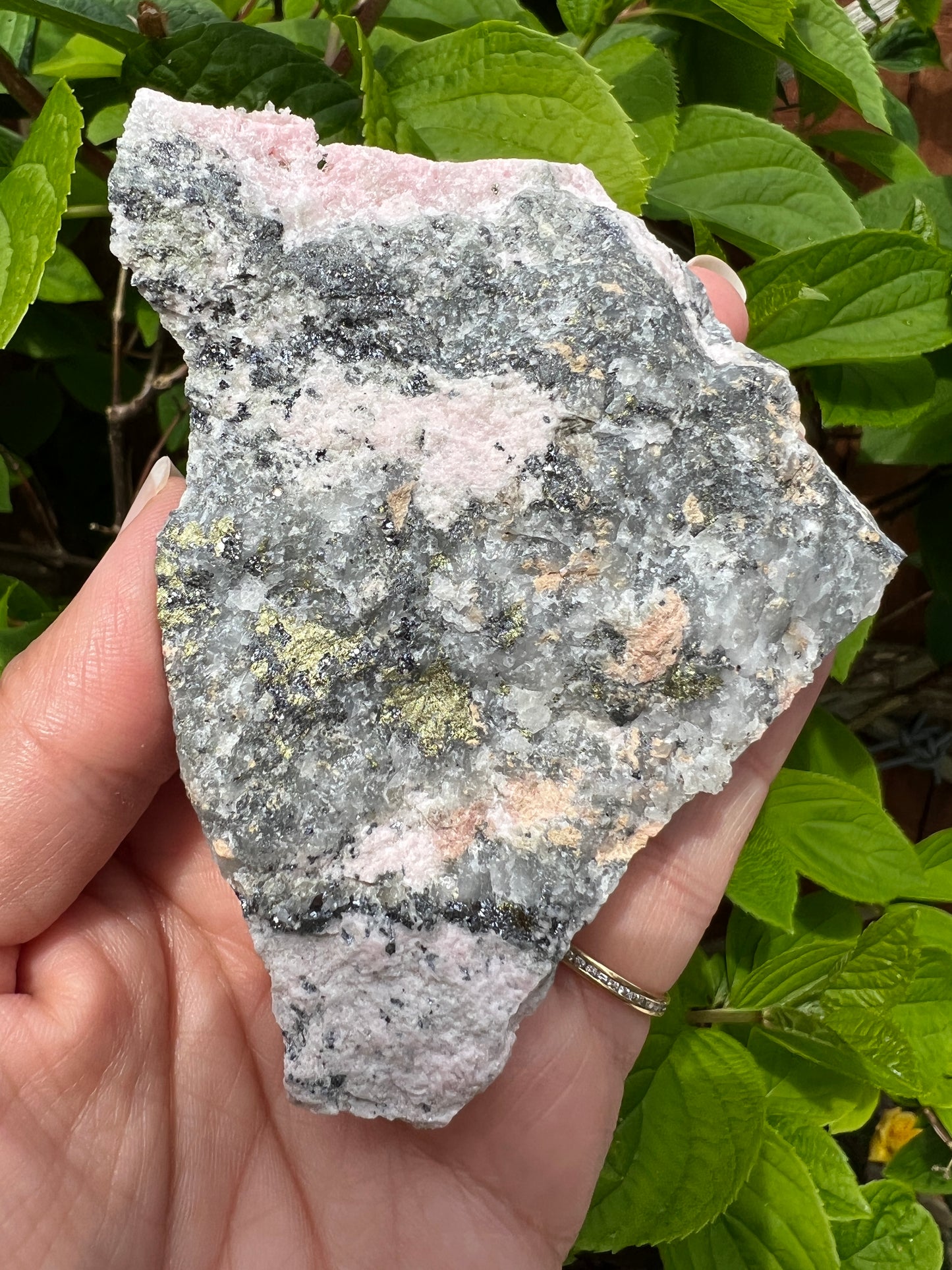 Rhodochrosite with Stilbite