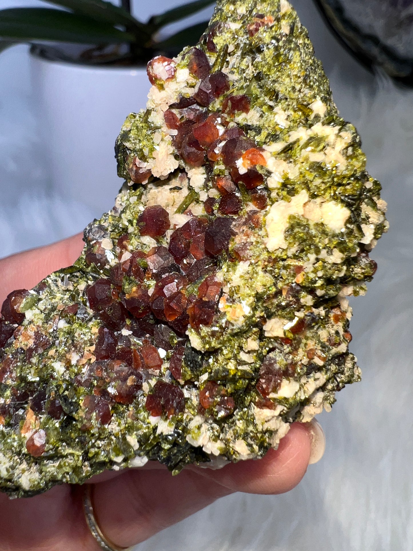 Spessartine Garnet and Epidote