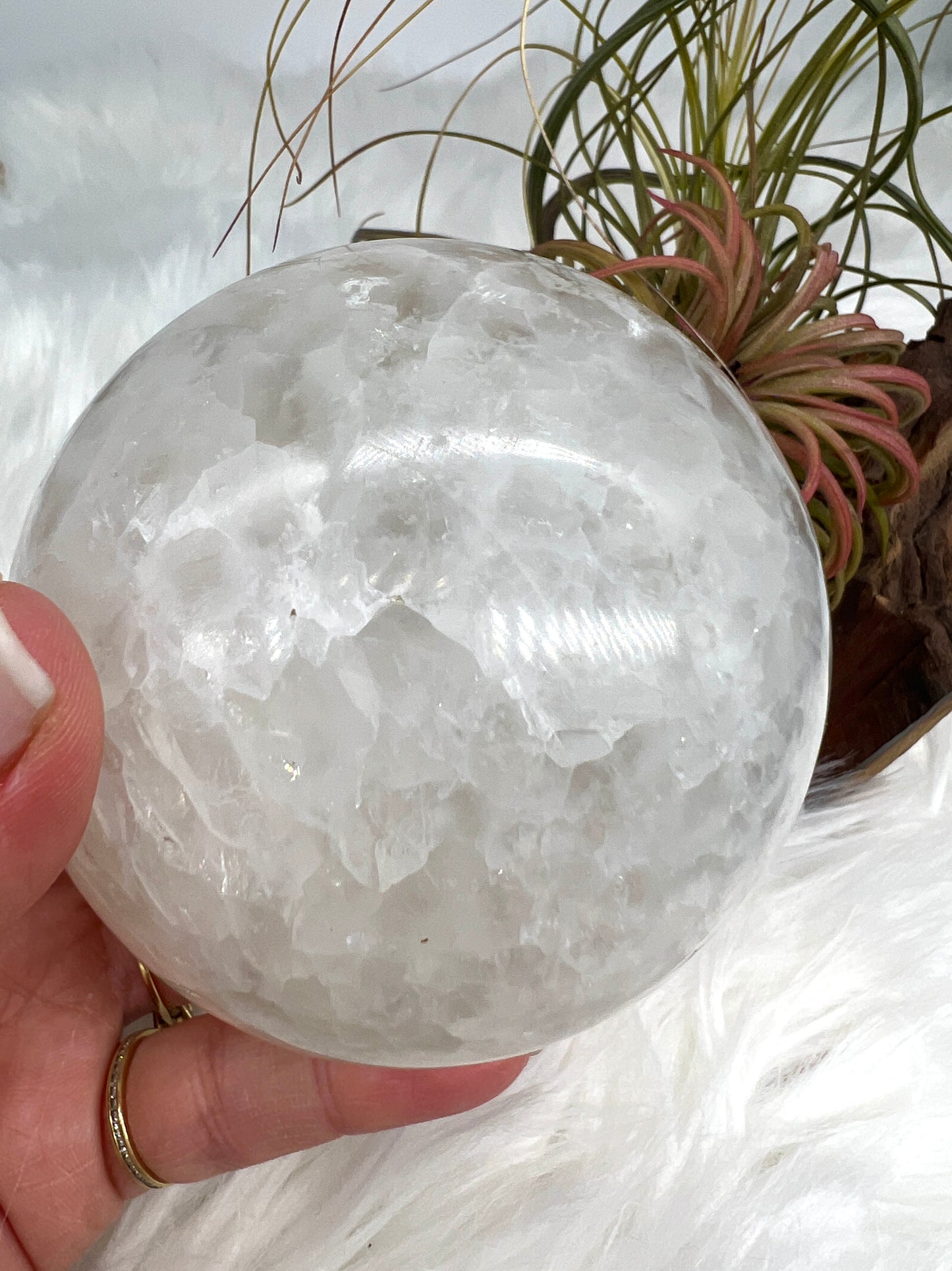 Druzy Quartz and Agate Sphere