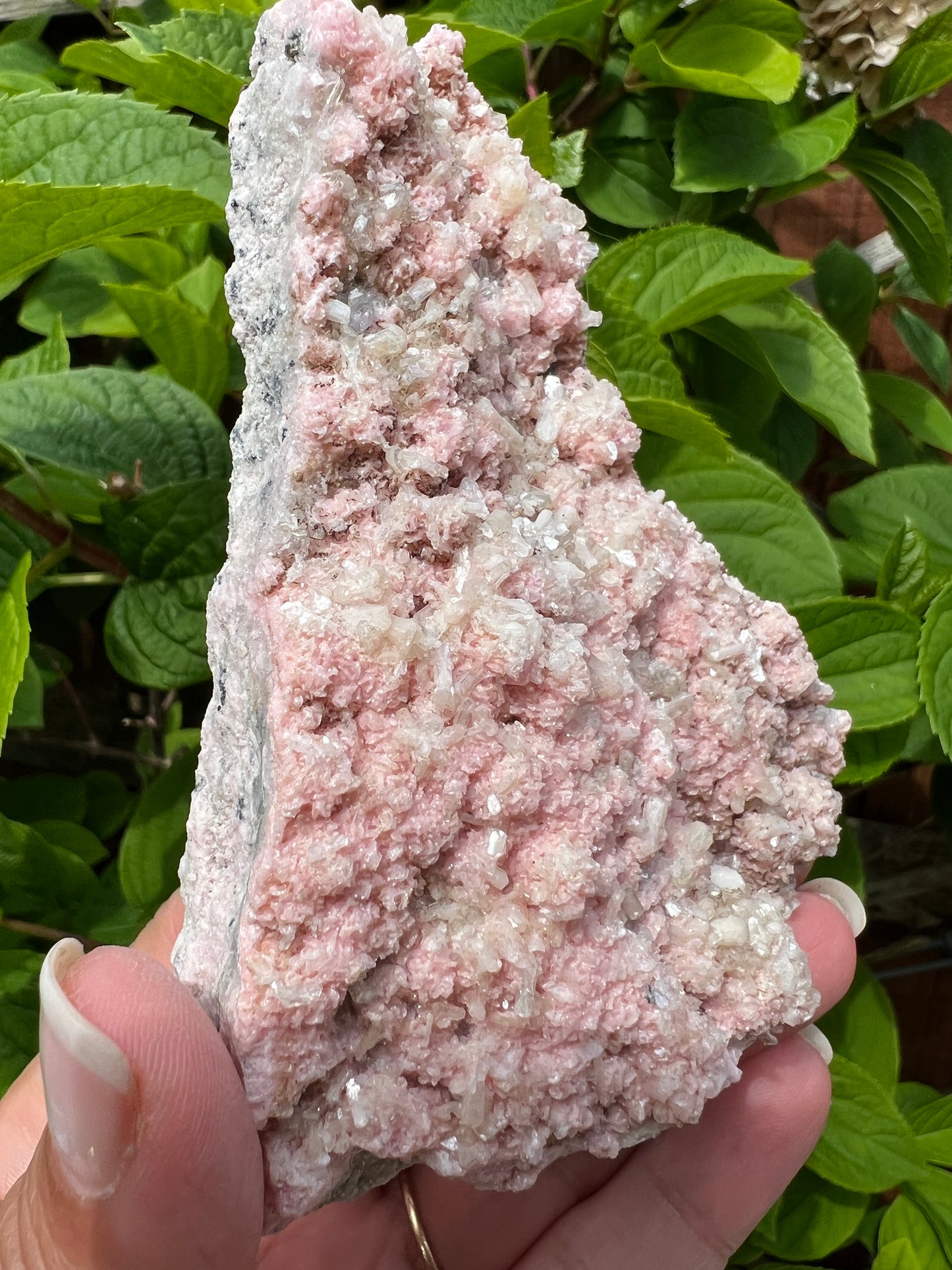 Rhodochrosite with Stilbite