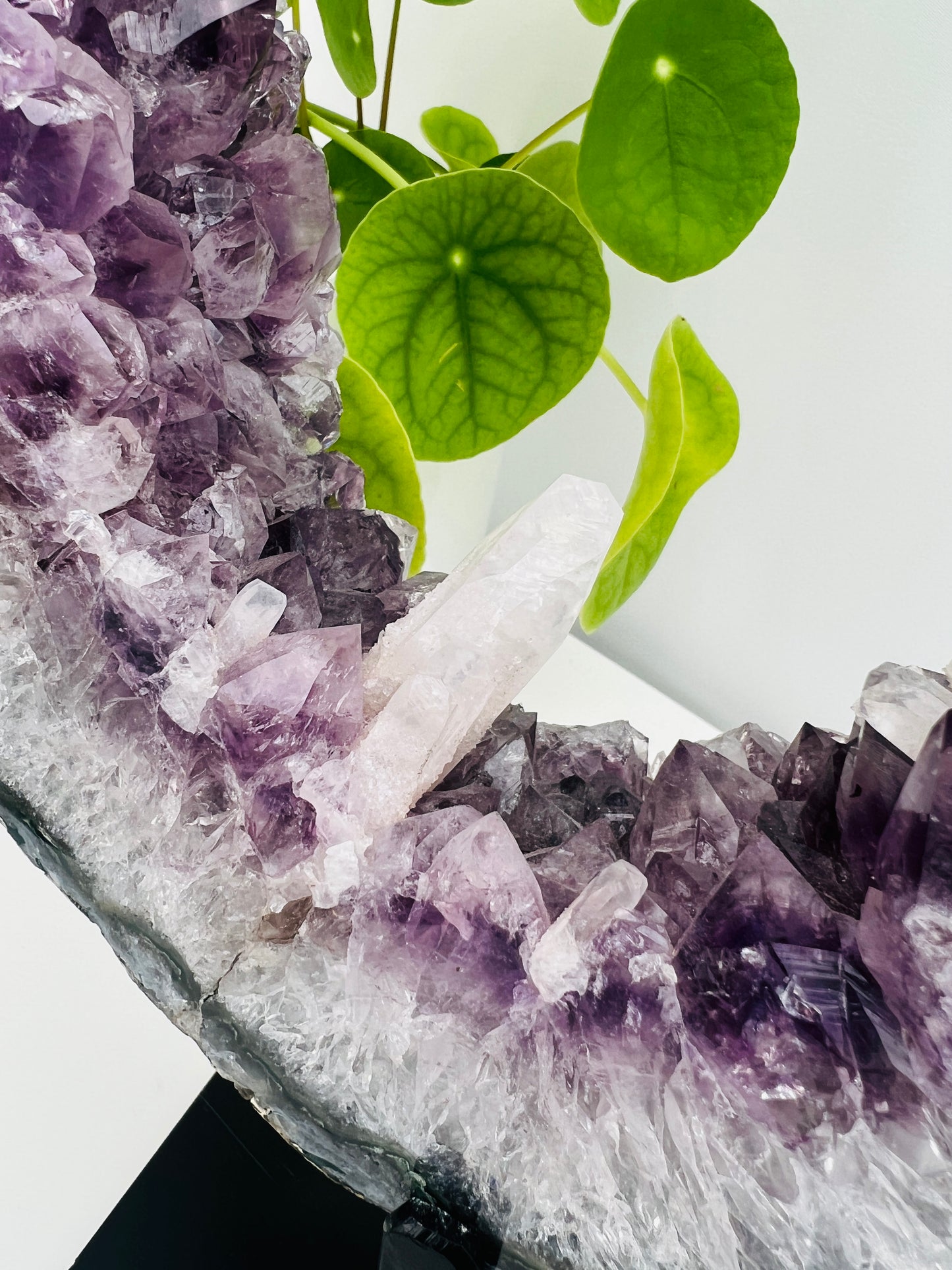 Amethyst Portal with Calcite on Stand