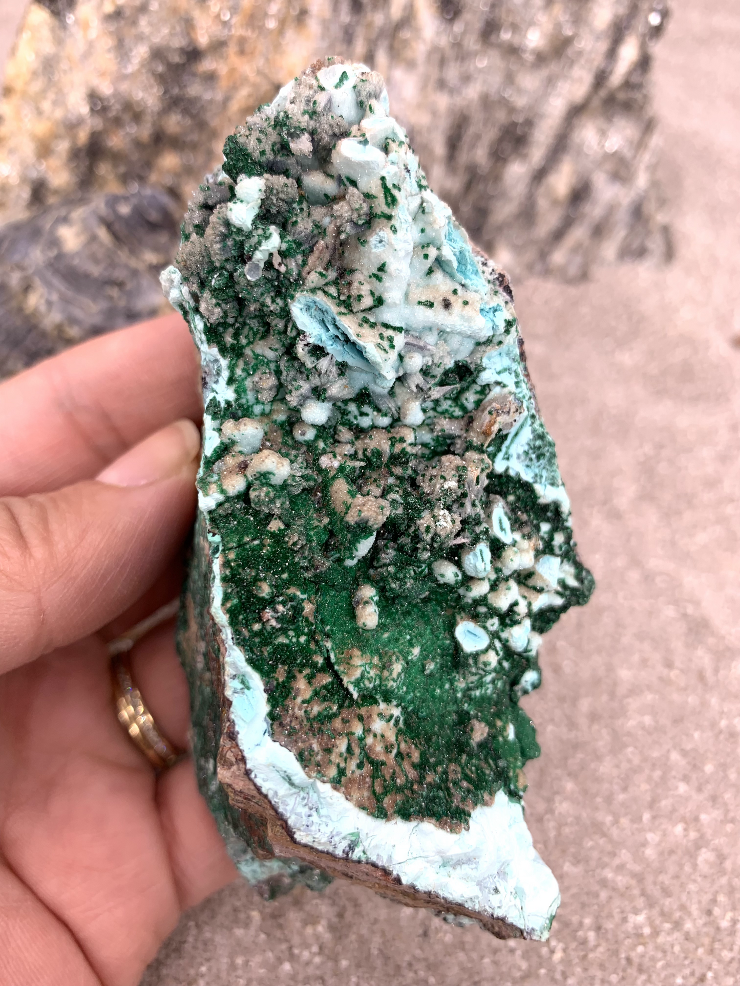 Chrysocolla and Malachite Specimen (Druzy)