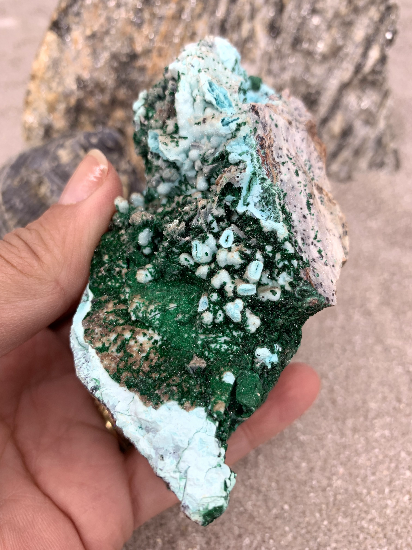 Chrysocolla and Malachite Specimen (Druzy)