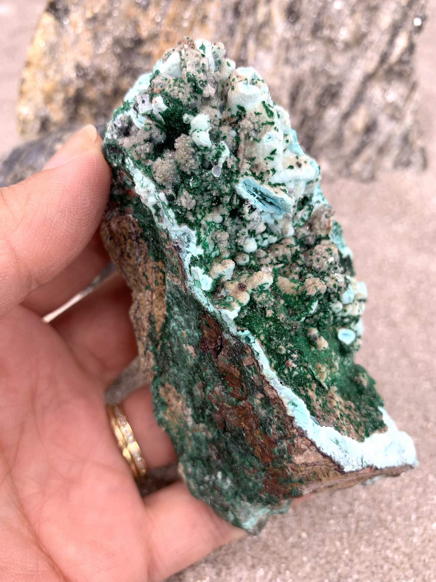 Chrysocolla and Malachite Specimen (Druzy)