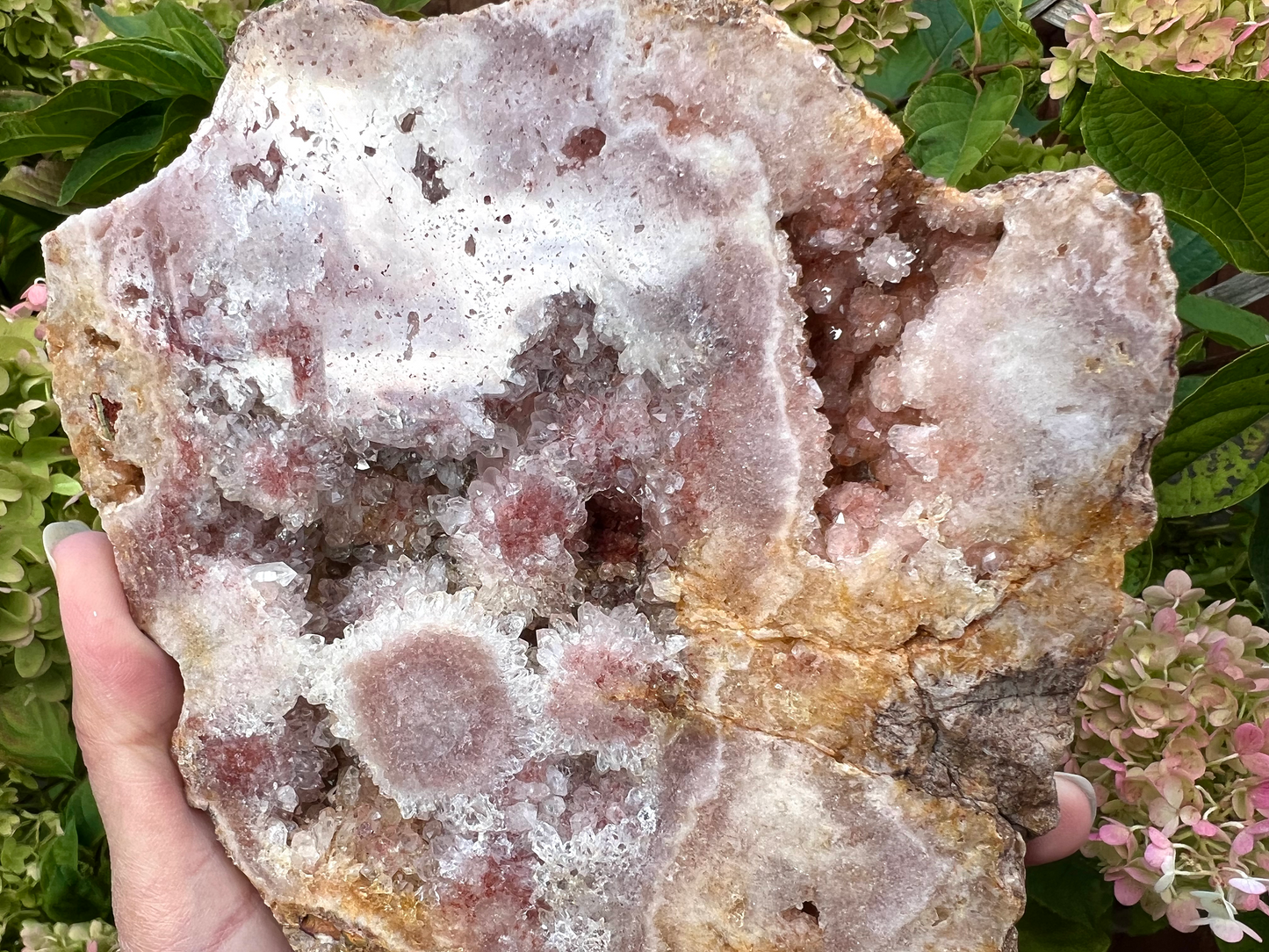 Pink Amethyst Part-Polished Freeform