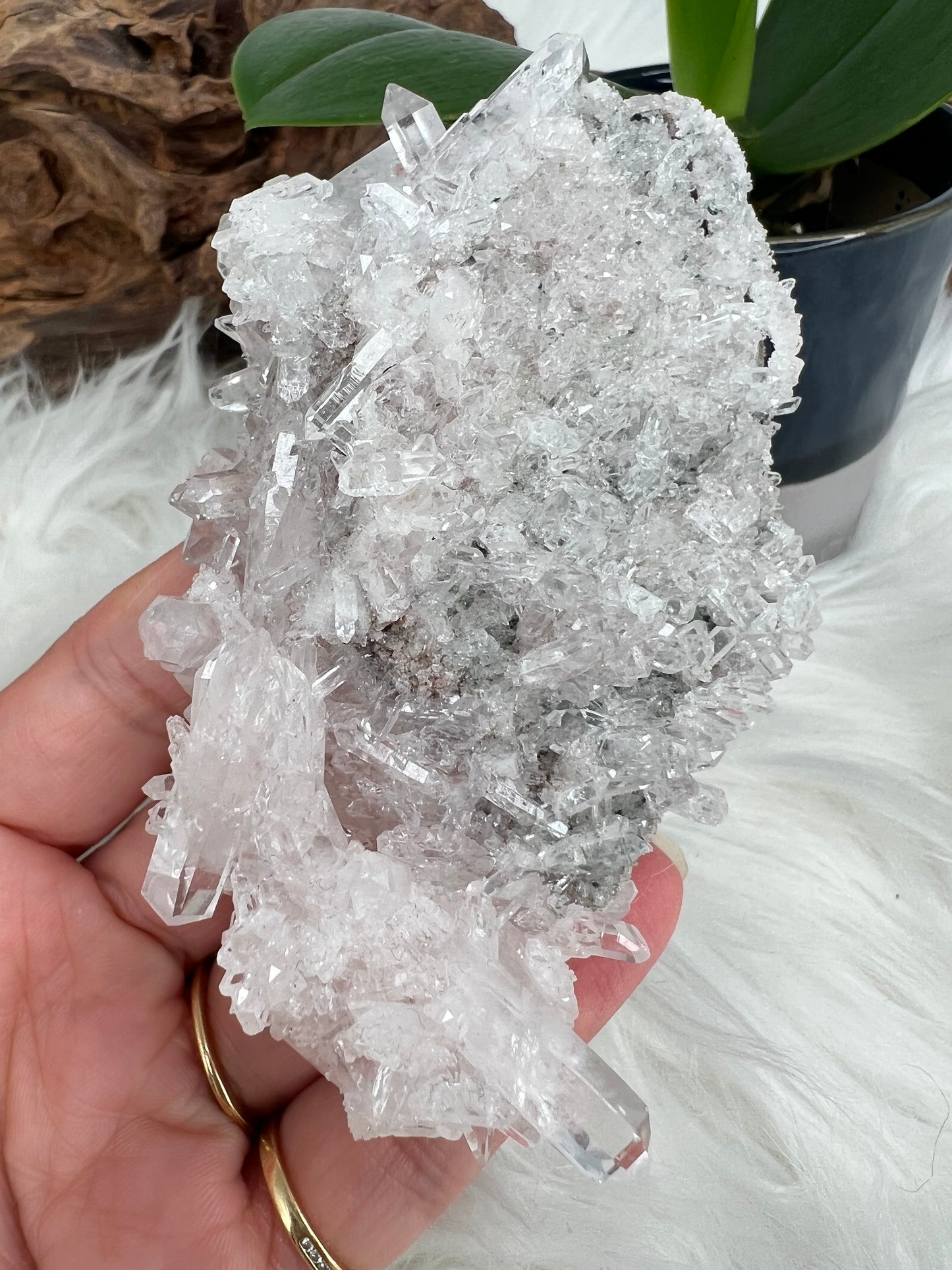 Pink Columbian Lemurian Cluster