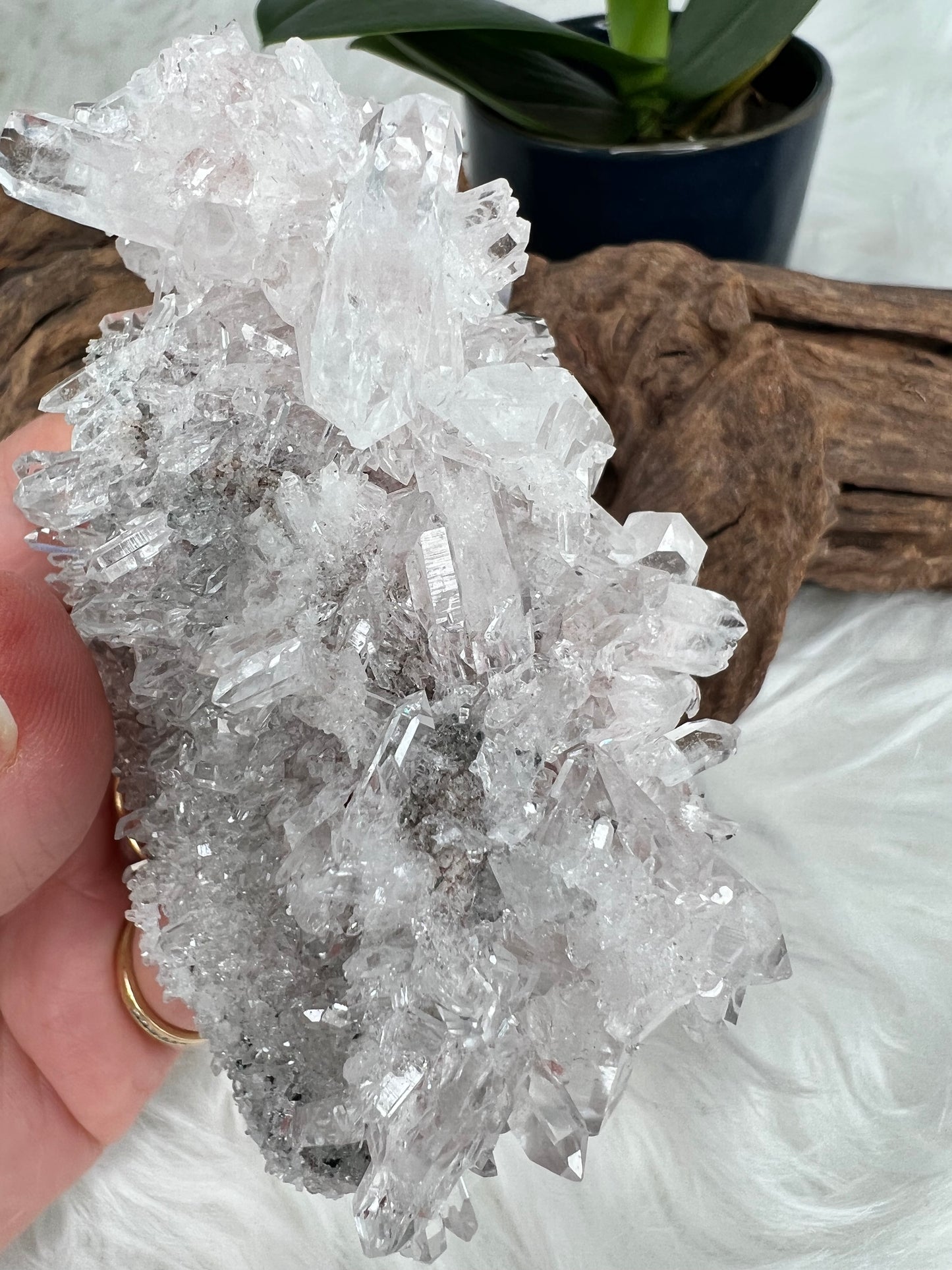 Pink Columbian Lemurian Cluster