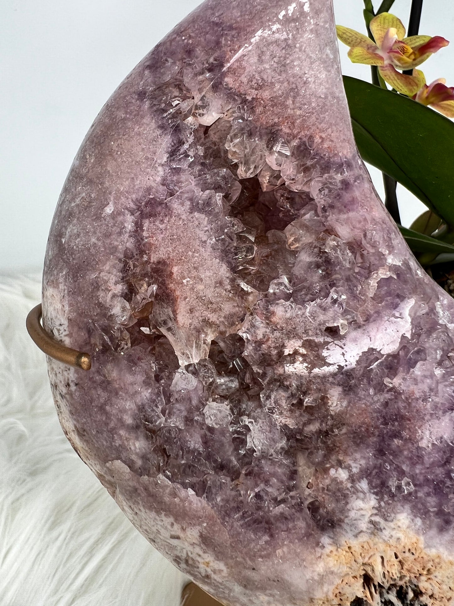 Crystalline Pink Amethyst Moon