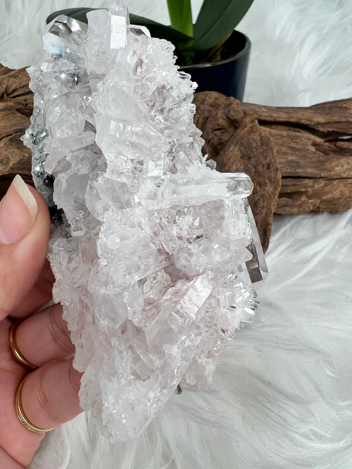 Pink Columbian Lemurian Cluster