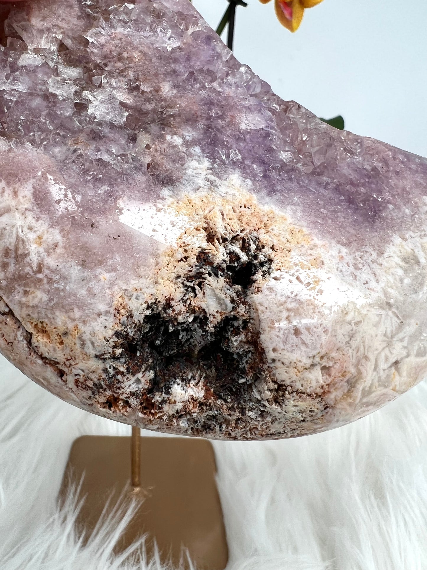 Crystalline Pink Amethyst Moon