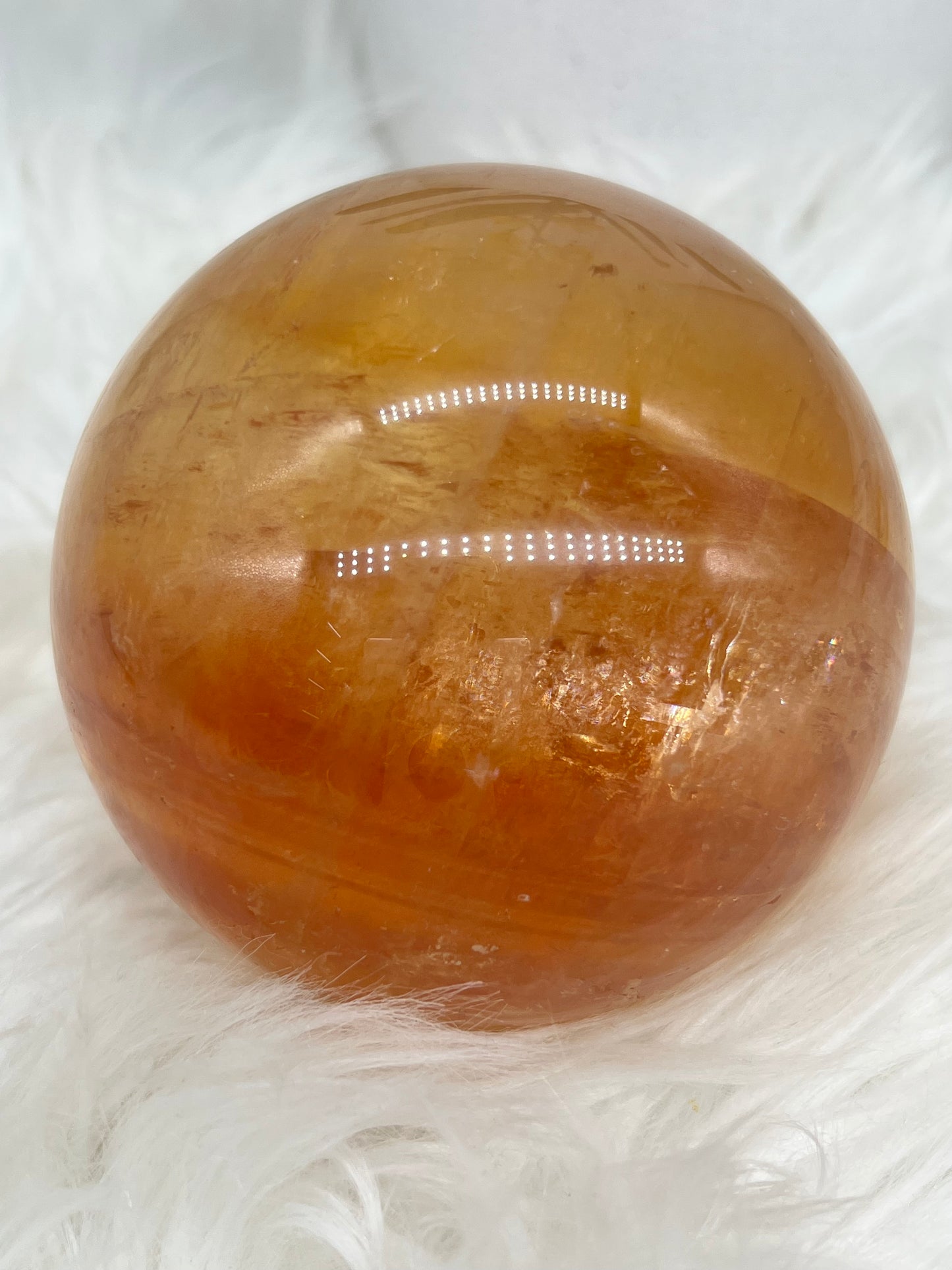 Honey Calcite Sphere