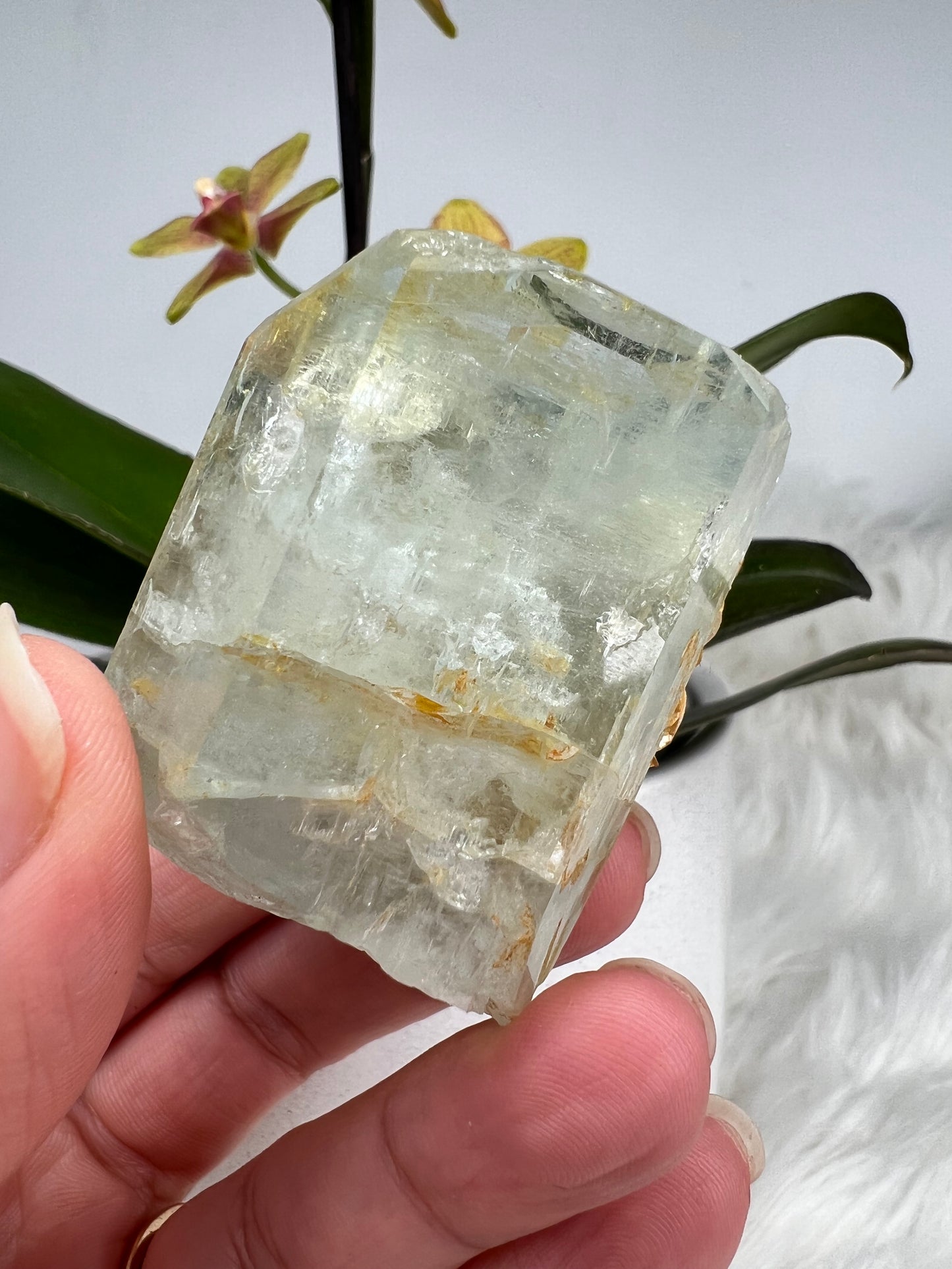 Aquamarine with Gold Mica