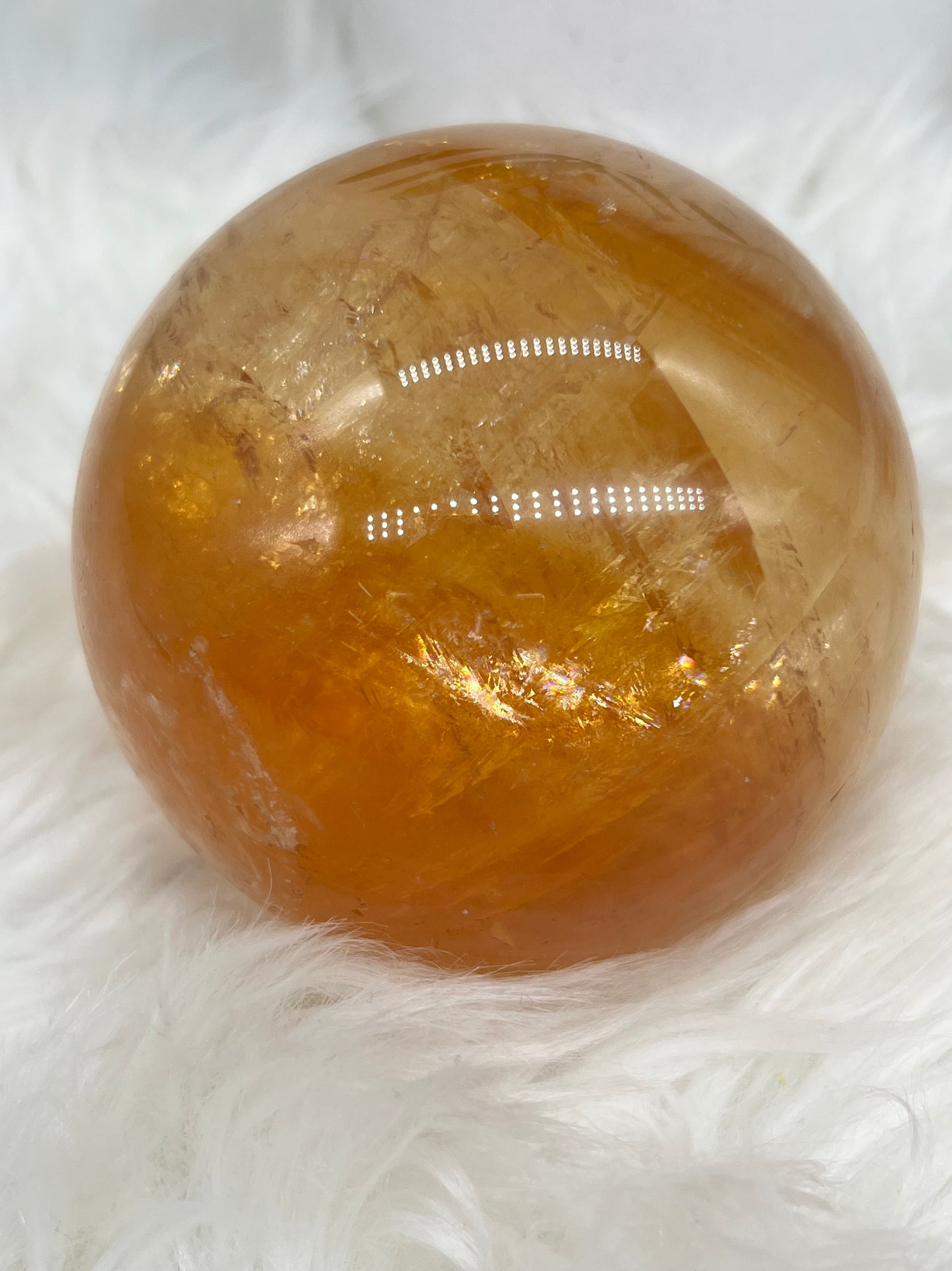 Honey Calcite Sphere